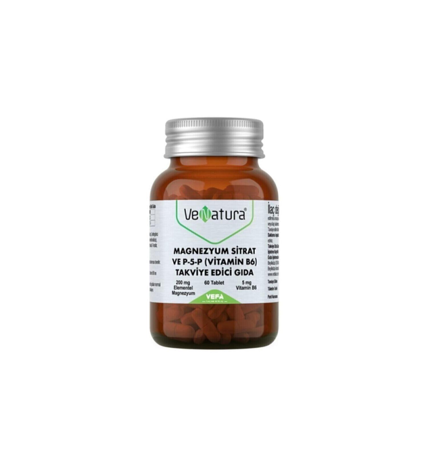 Venatura Magnesium Citrate and P-5-P Vitamin B6 60 Tablets