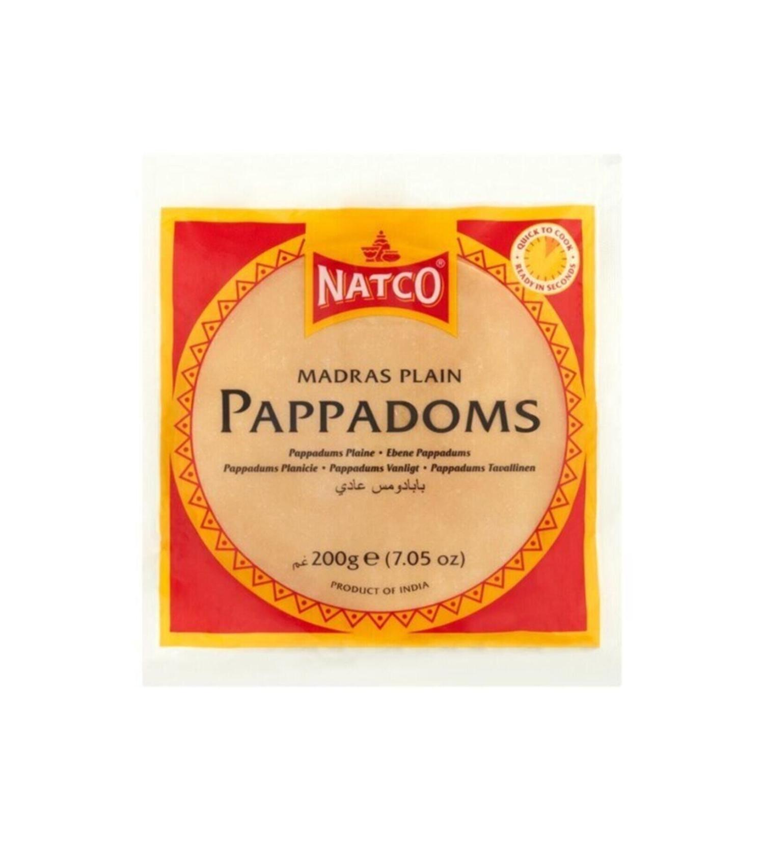 NATCO Pappadum Lentil Flour Bread 200 gr