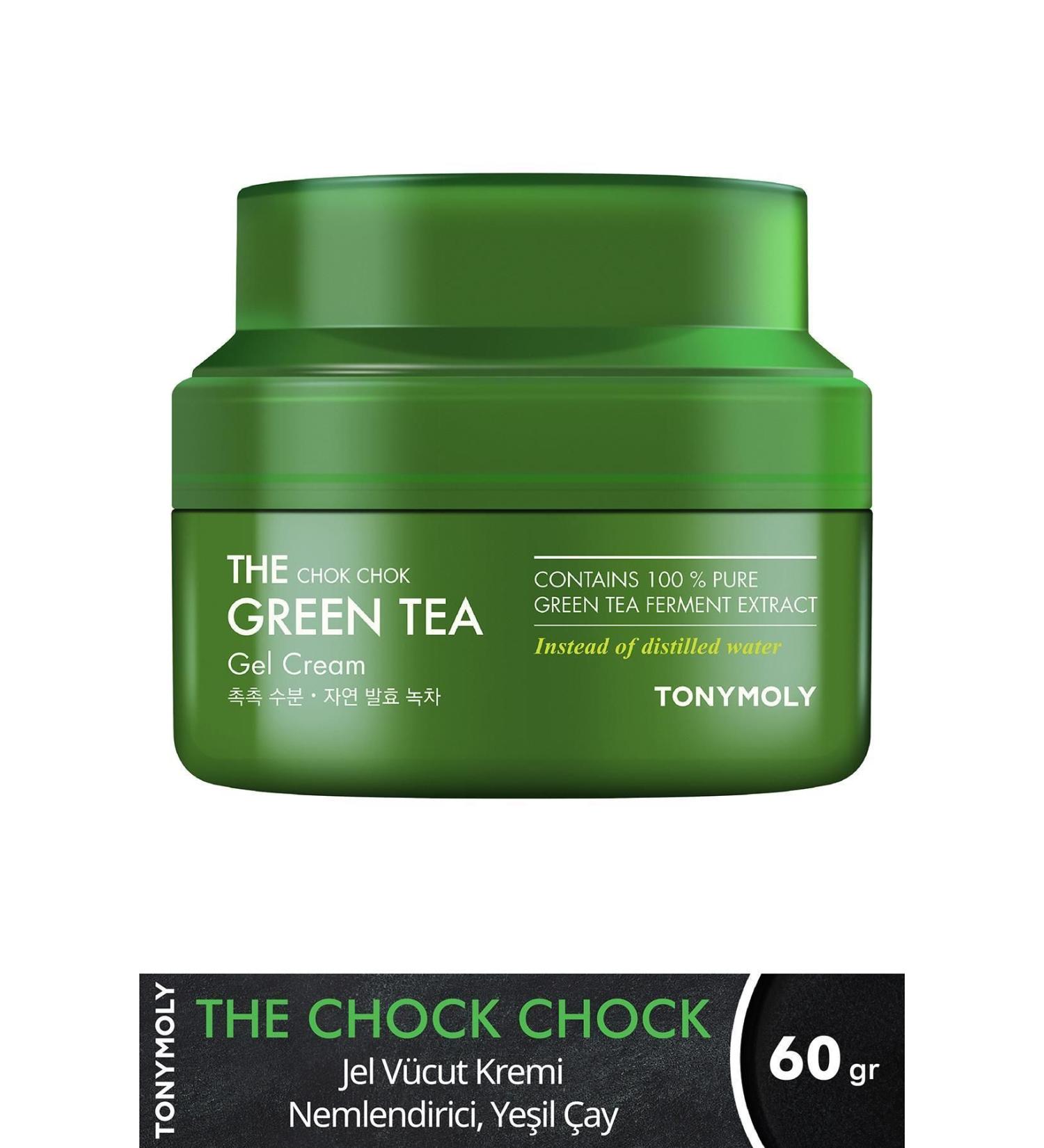 TONYMOLY Body Cream The Chock Chock Moisturizing Gel Cream Green Tea Skin Care 4gr