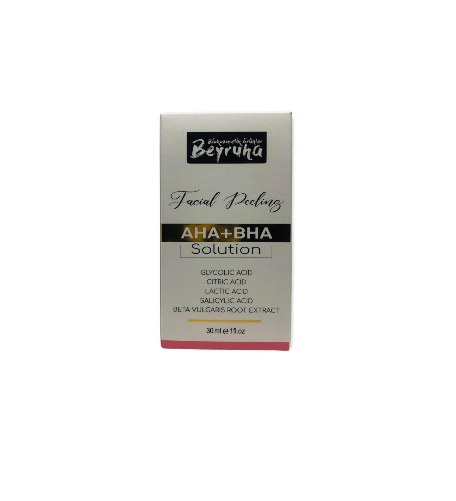 Beyruha Organic Cosmetics Aha + Bha Solution Facial Peeling