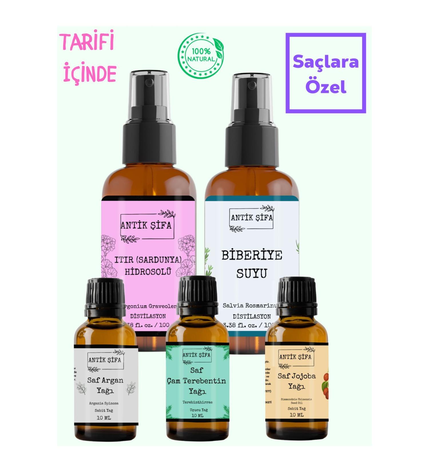 Ancient Healing Natural Hair Care Oil and Natural Rosemary Water Set Argan Jojoba Pine Turpentine Oil Rosemary Water - Buy Online on GoSupps.com