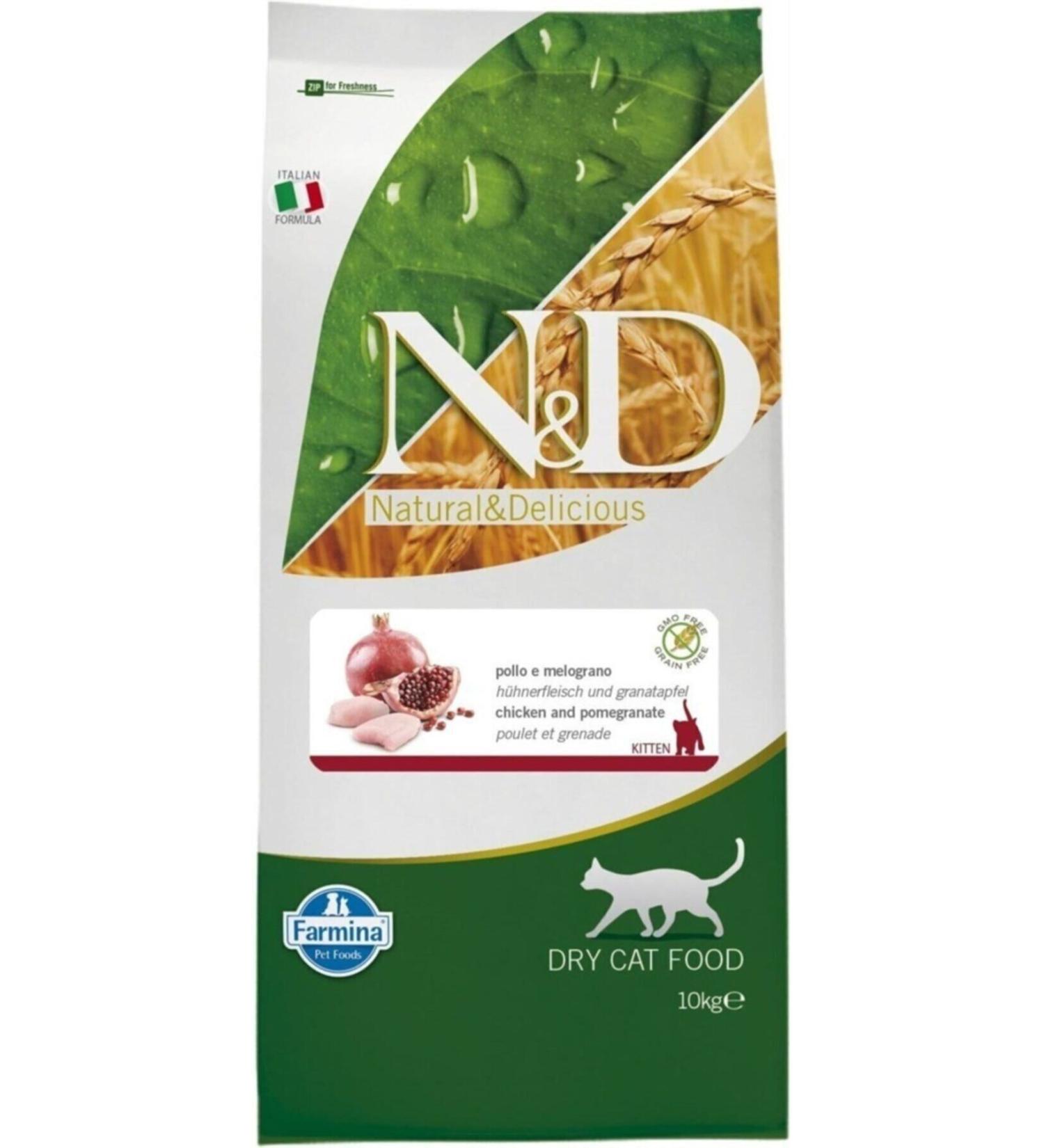 N & D Nd Cat Prime Kitten Chicken & Pomegranate Cat Food 10 Kg