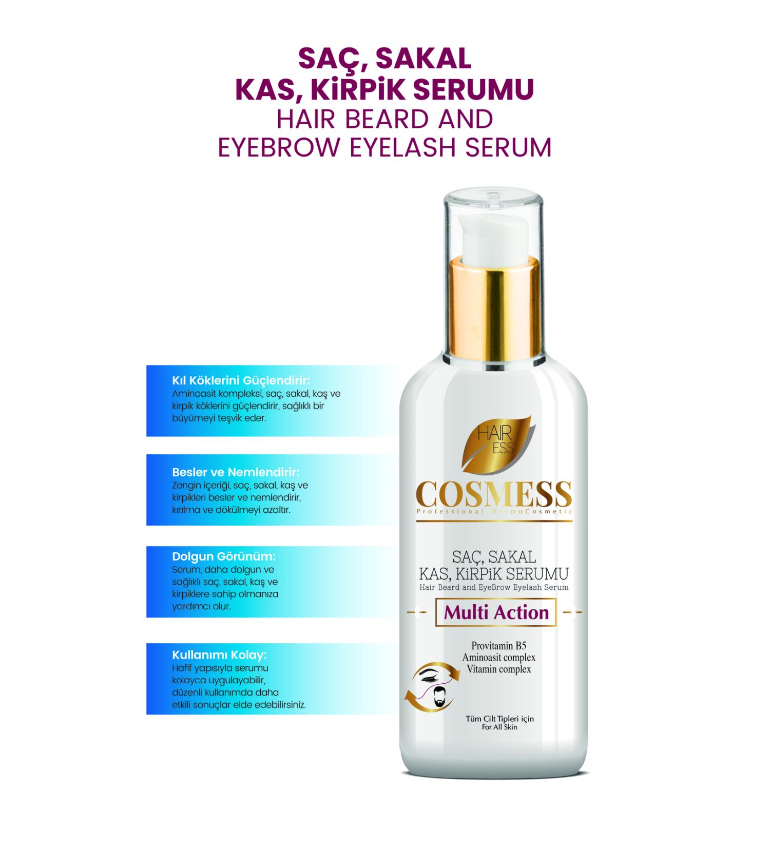 Cosmess Hair Beard and Eyelash Serum