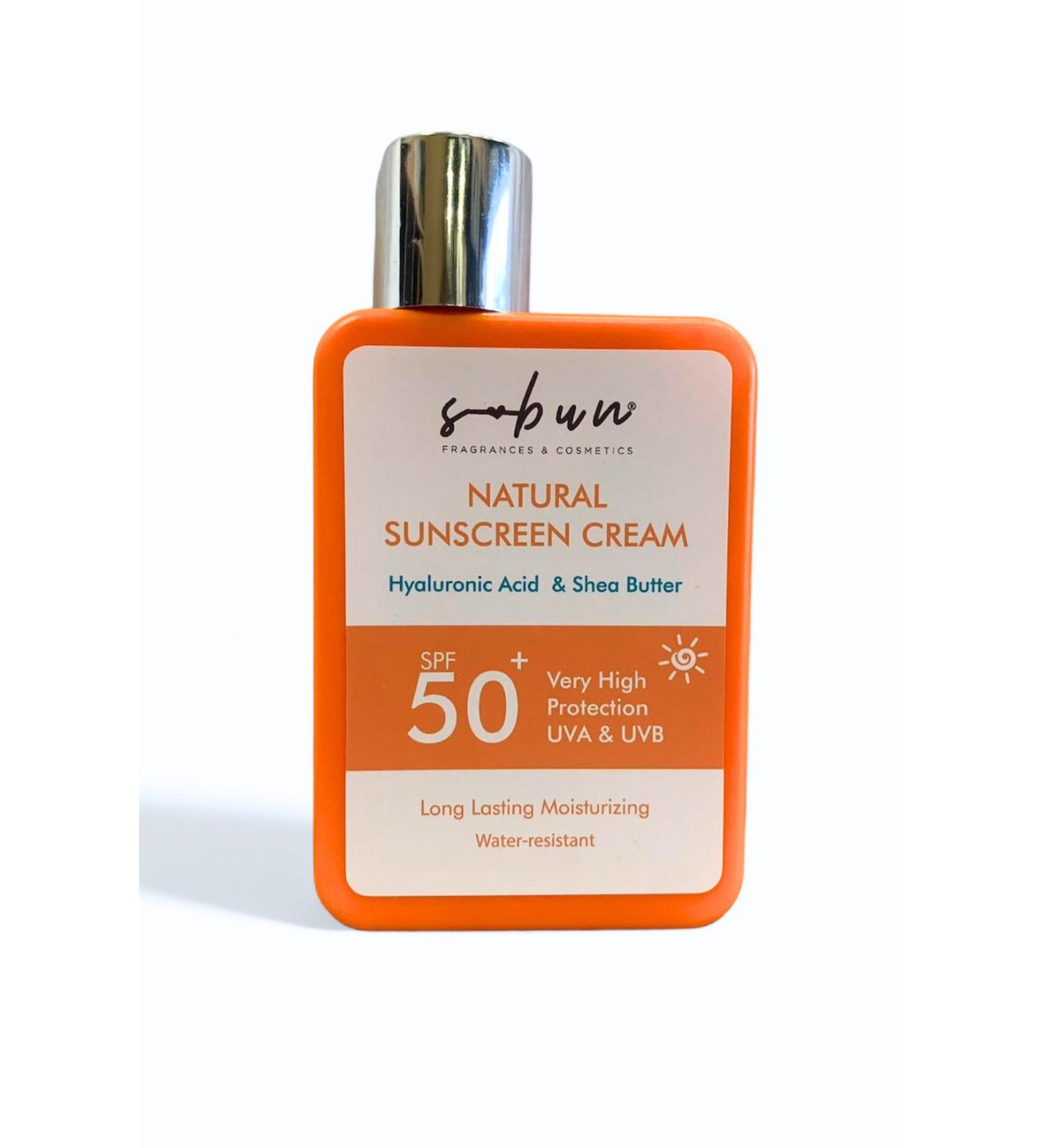 S-Bun Ayval k Natural Sunscreen Cream 150 ml SPF50 Hyaluronic Acid & Shea Butter