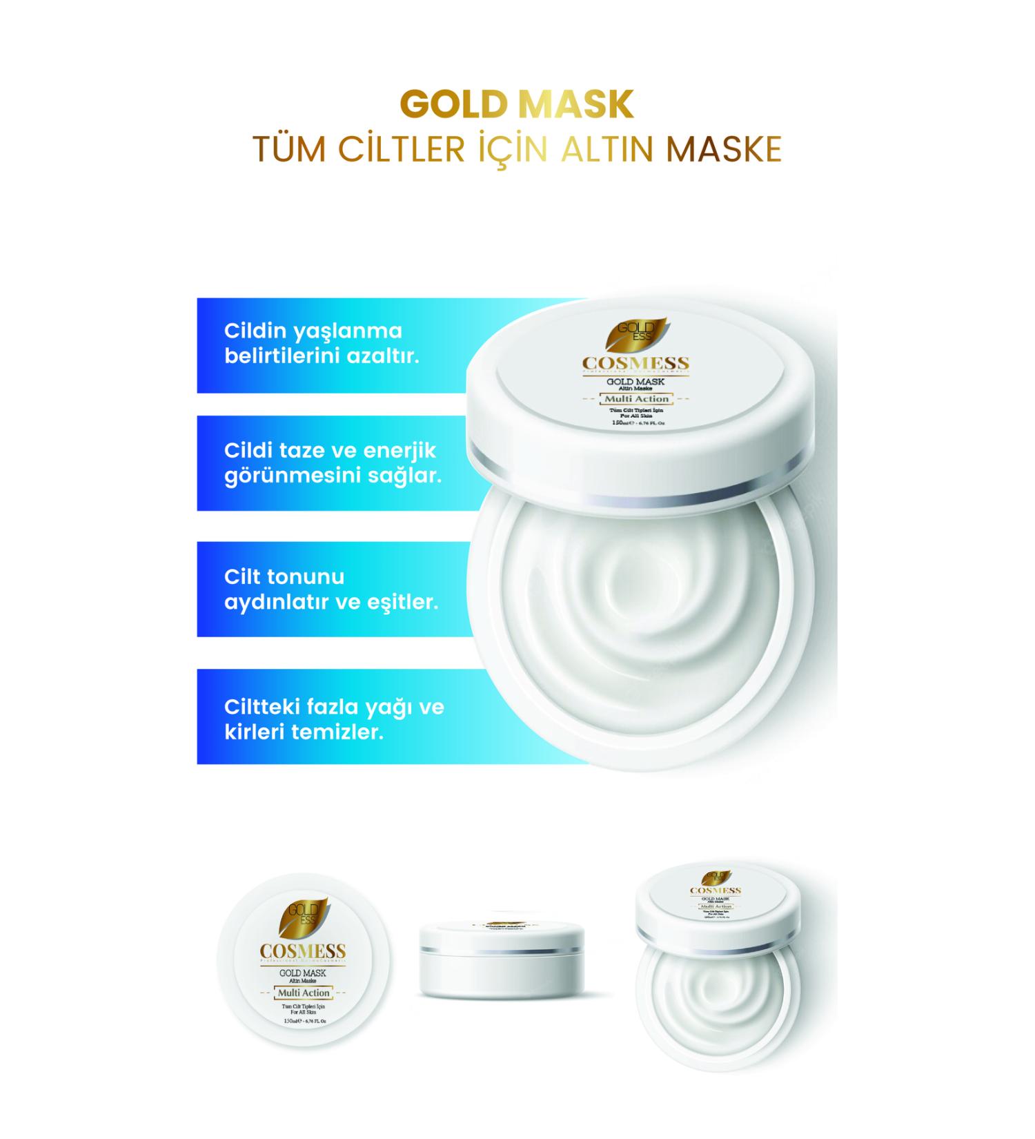 Cosmess Gold Mask for All Skin Types 150 ml - Goldmask