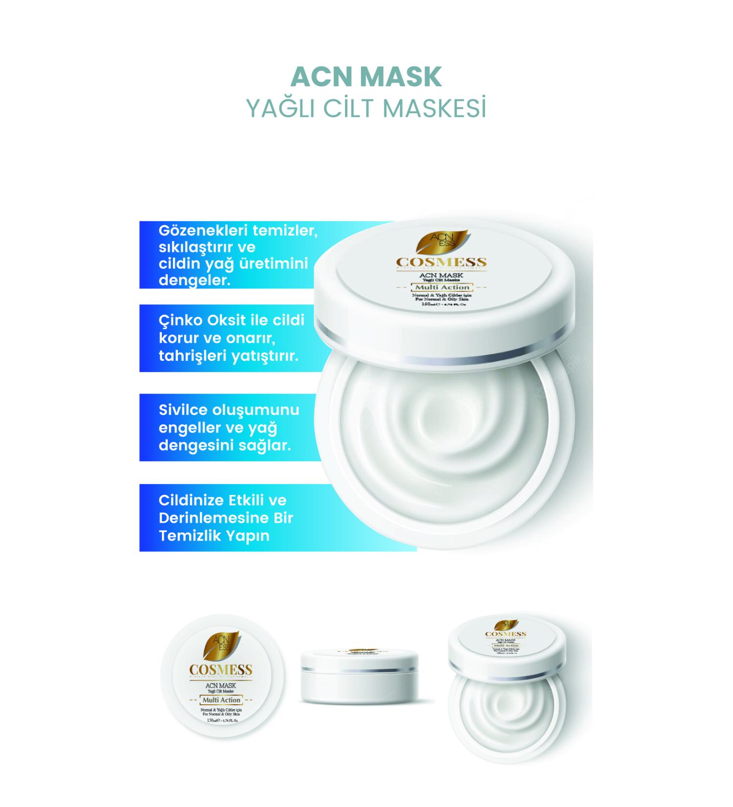 Cosmess Acne Mask 150 ml Anti-Acne and Firming Mask - Acness