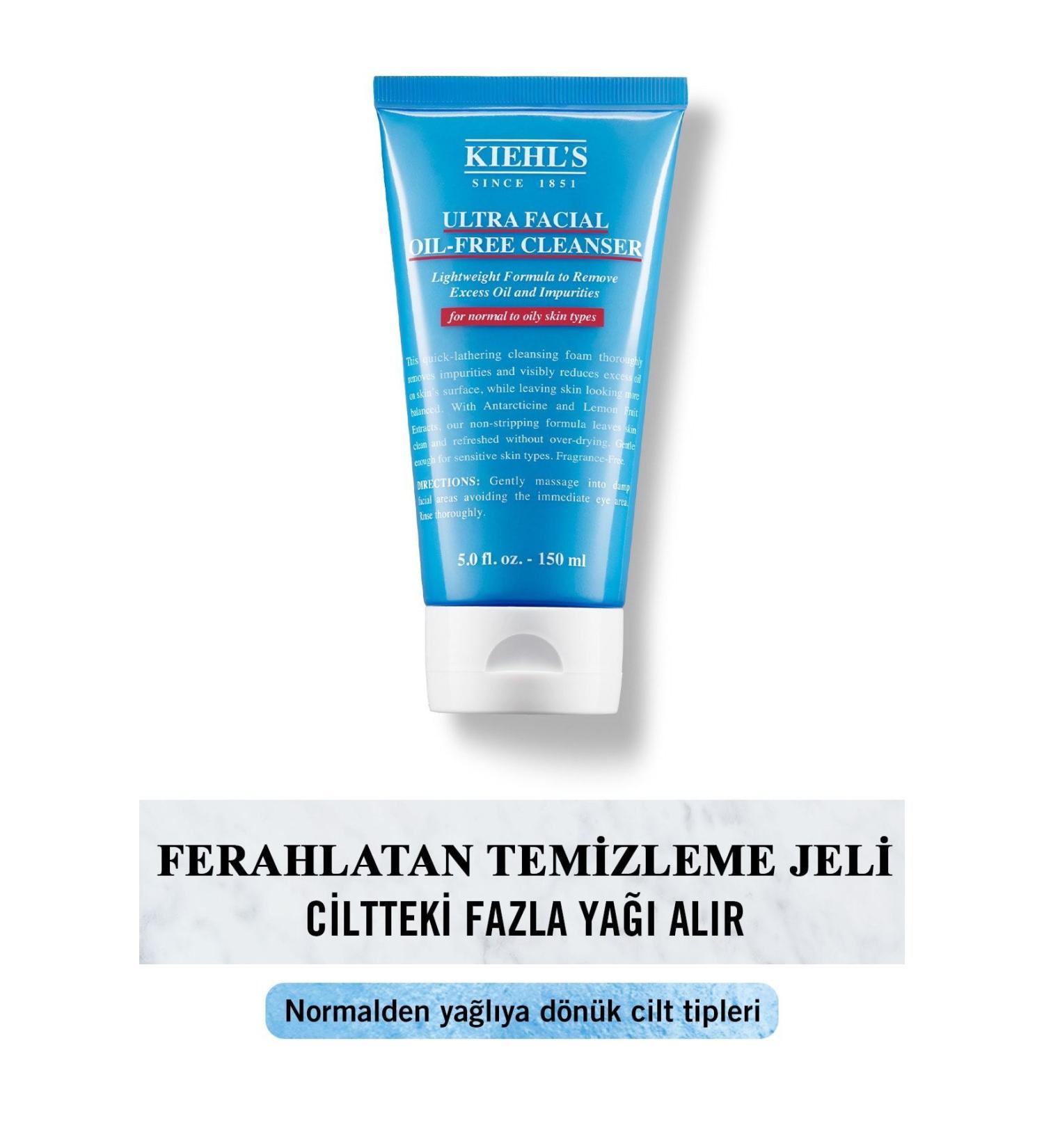 Kiehl's ULTRA FACIAL O L-FREE PUR FY NG DAILY CLEANS NG GEL FOR O LY SK N 150 ML PSSN3689