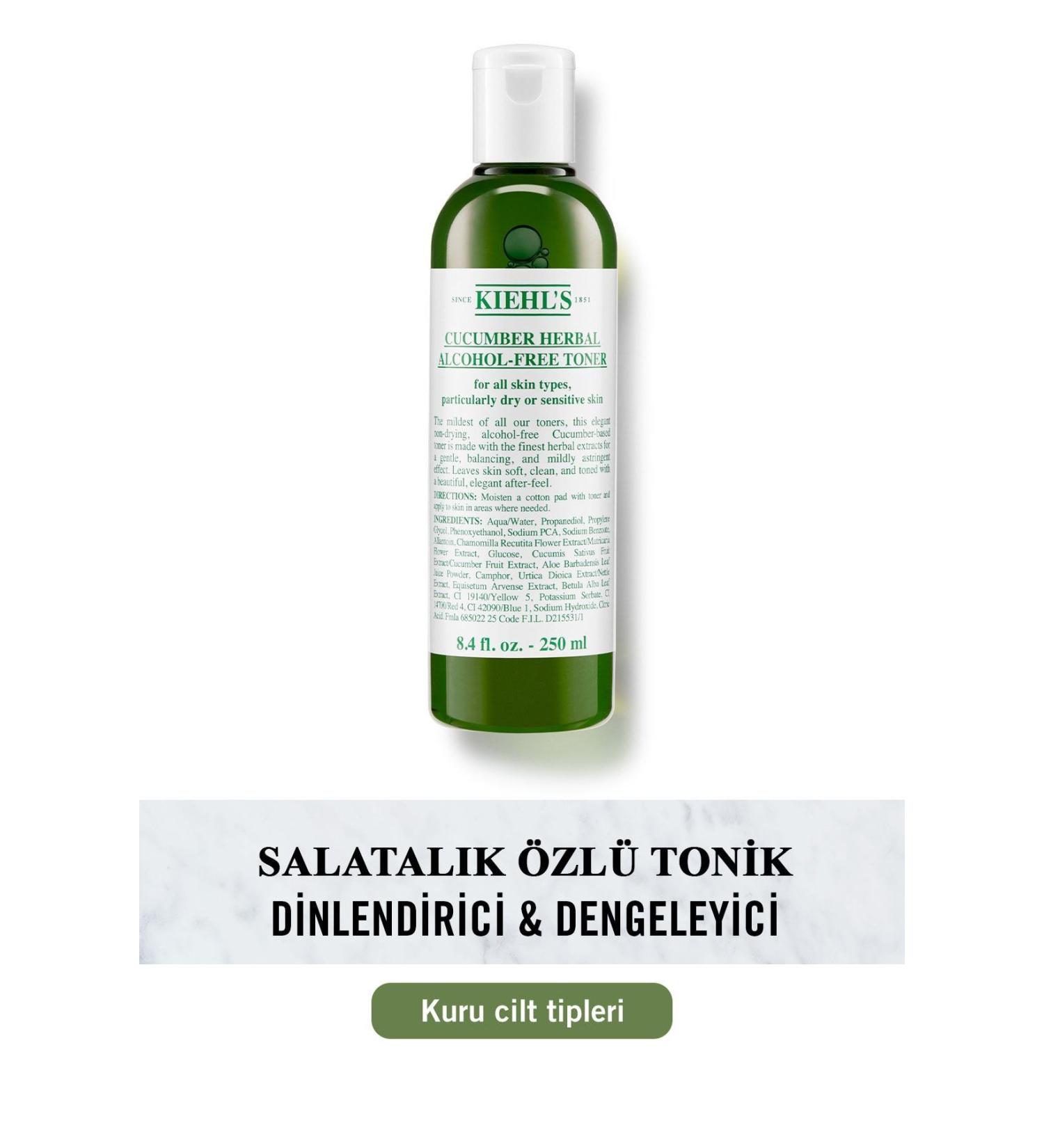 Kiehl's CUCUMBER HERBAL BRIGHTENING-LUMINOUS TONER FOR DRY AND SENSITIVE SKIN 250 ML PSSN3727
