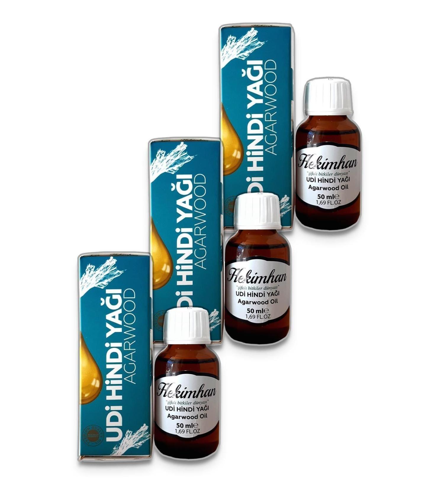 hekimhan herbal medicinal plants world Herbal Natural 3 Pieces Udi Turkey Oil 50 Ml