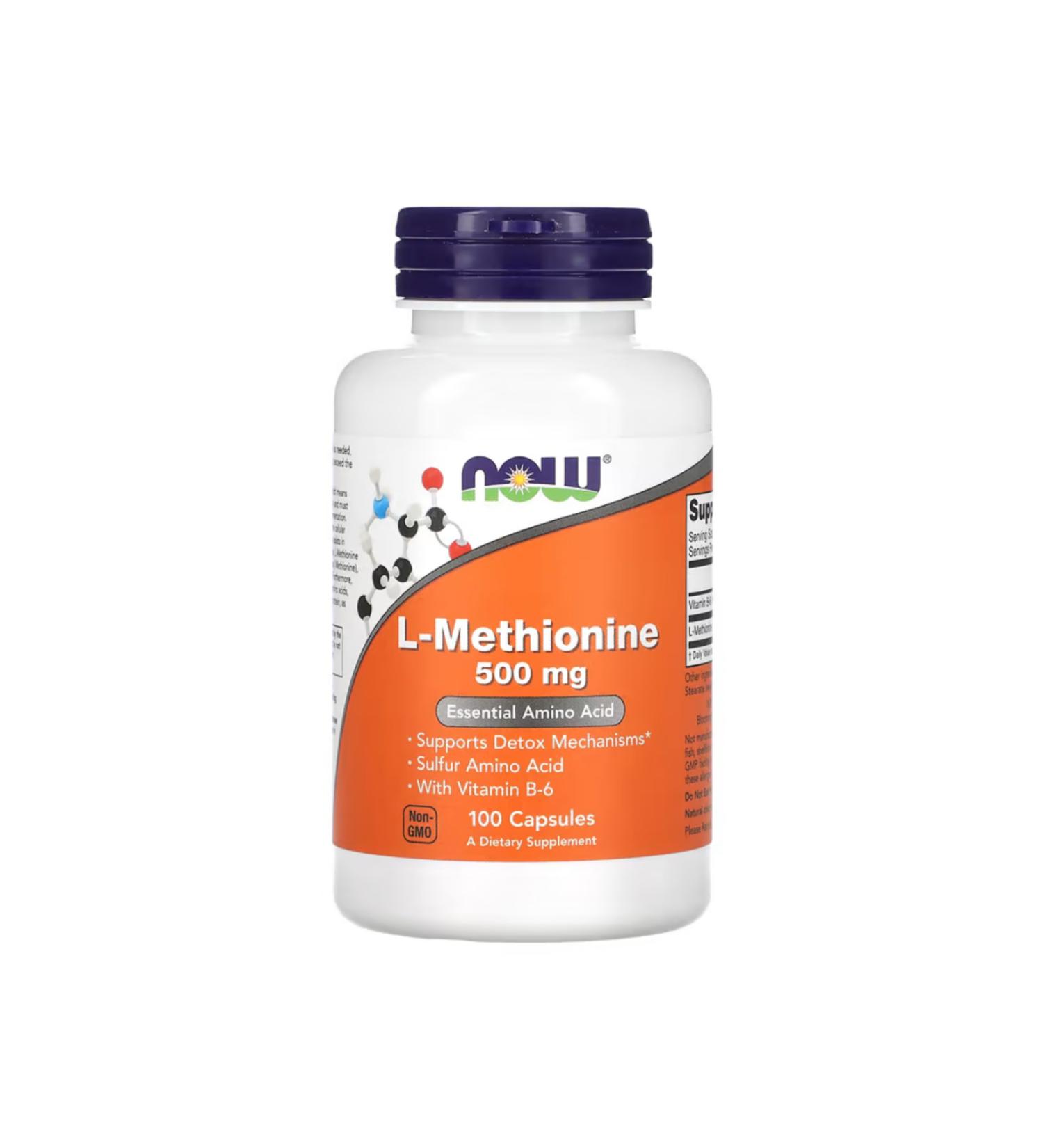 Now Foods L-Methionine 500 mg 100 Capsules