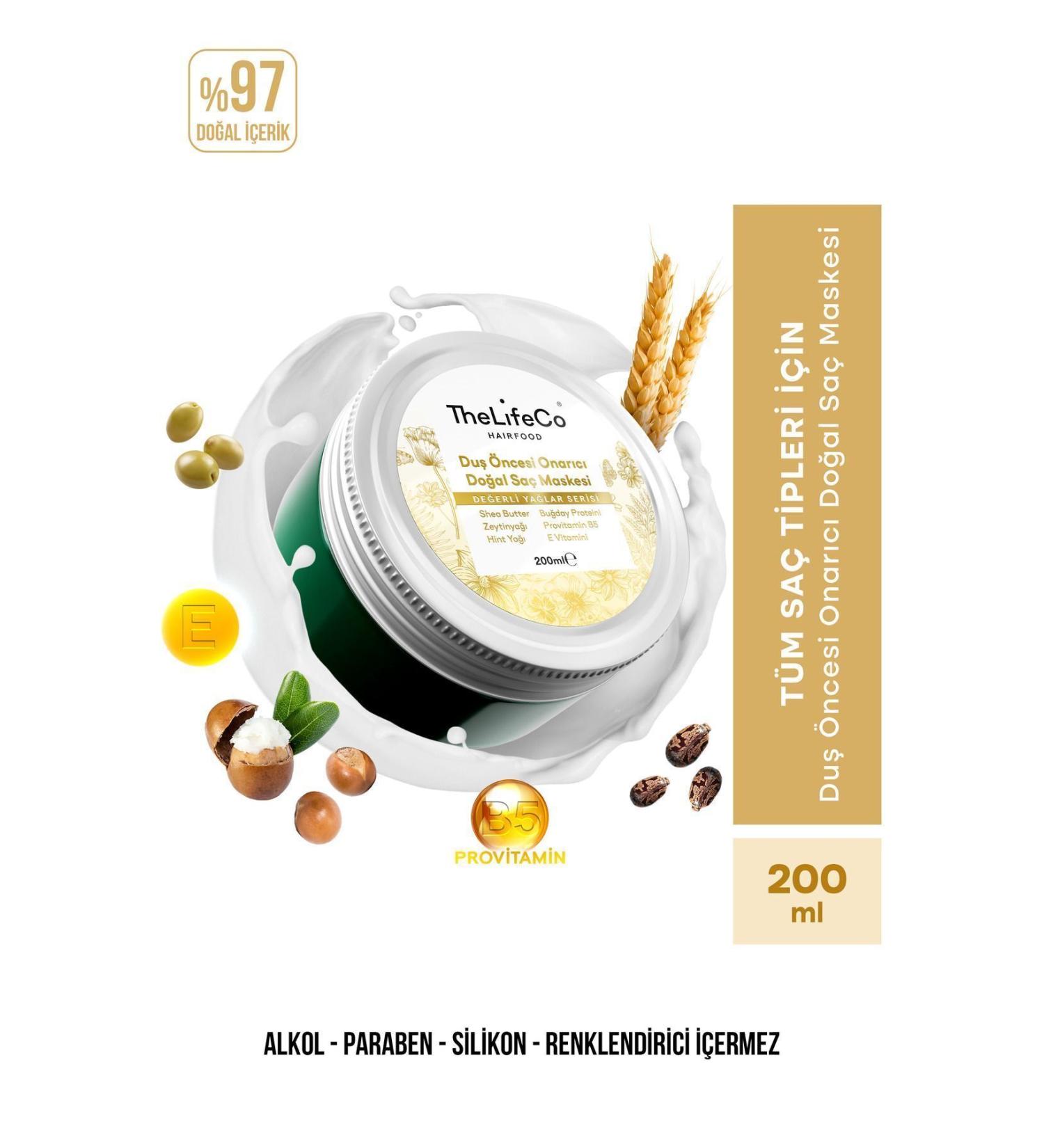 TheLifeCo Hairfood Precious Oils Series Pre-Shower Repairing Natural Hair Mask 200ml - Buy Online on GoSupps.com