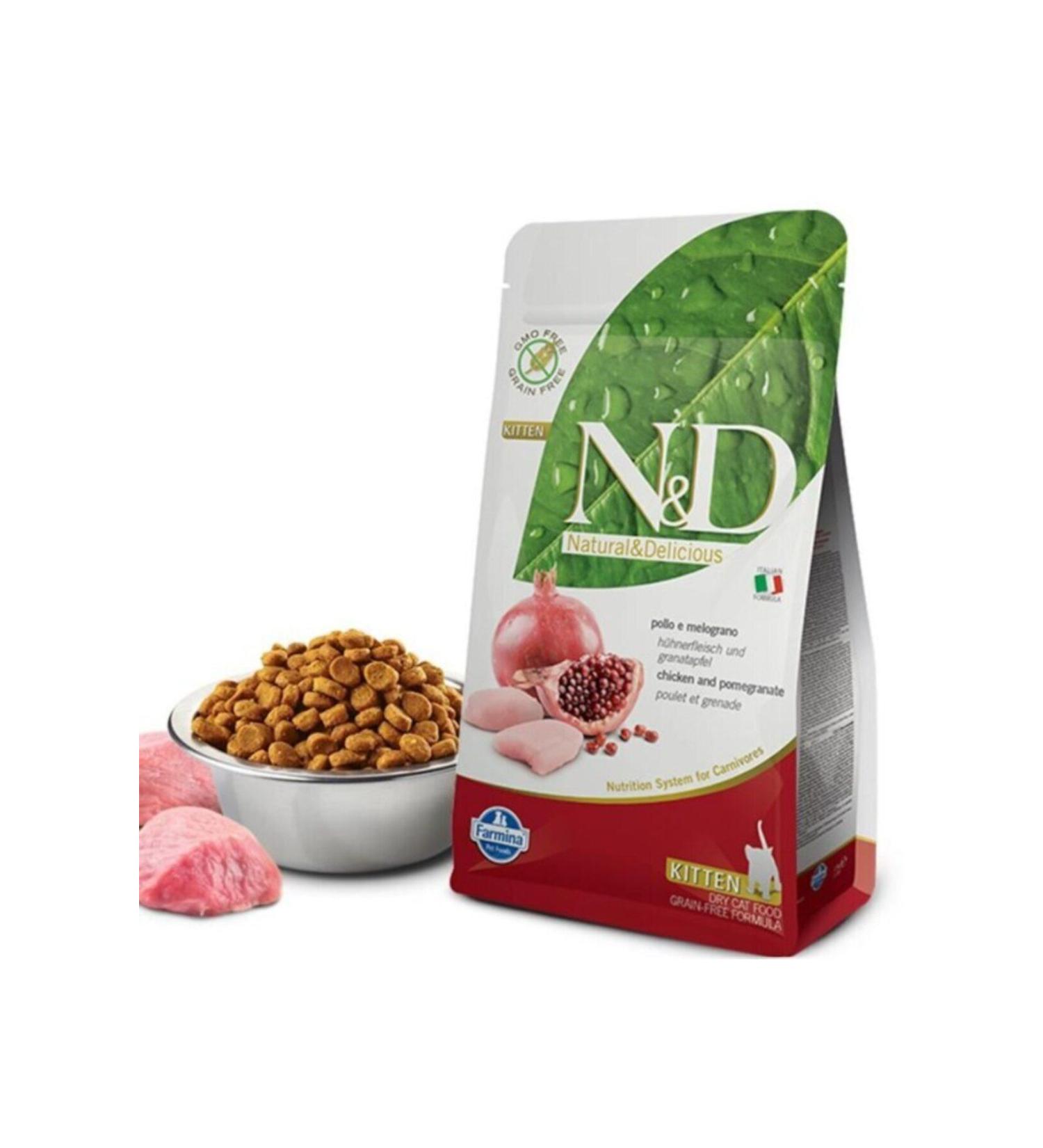 N & D Grain Free Chicken & Pomegranate Kitten Pregnant Nursing Cat Food 1.5 Kg - Buy Online on GoSupps.com