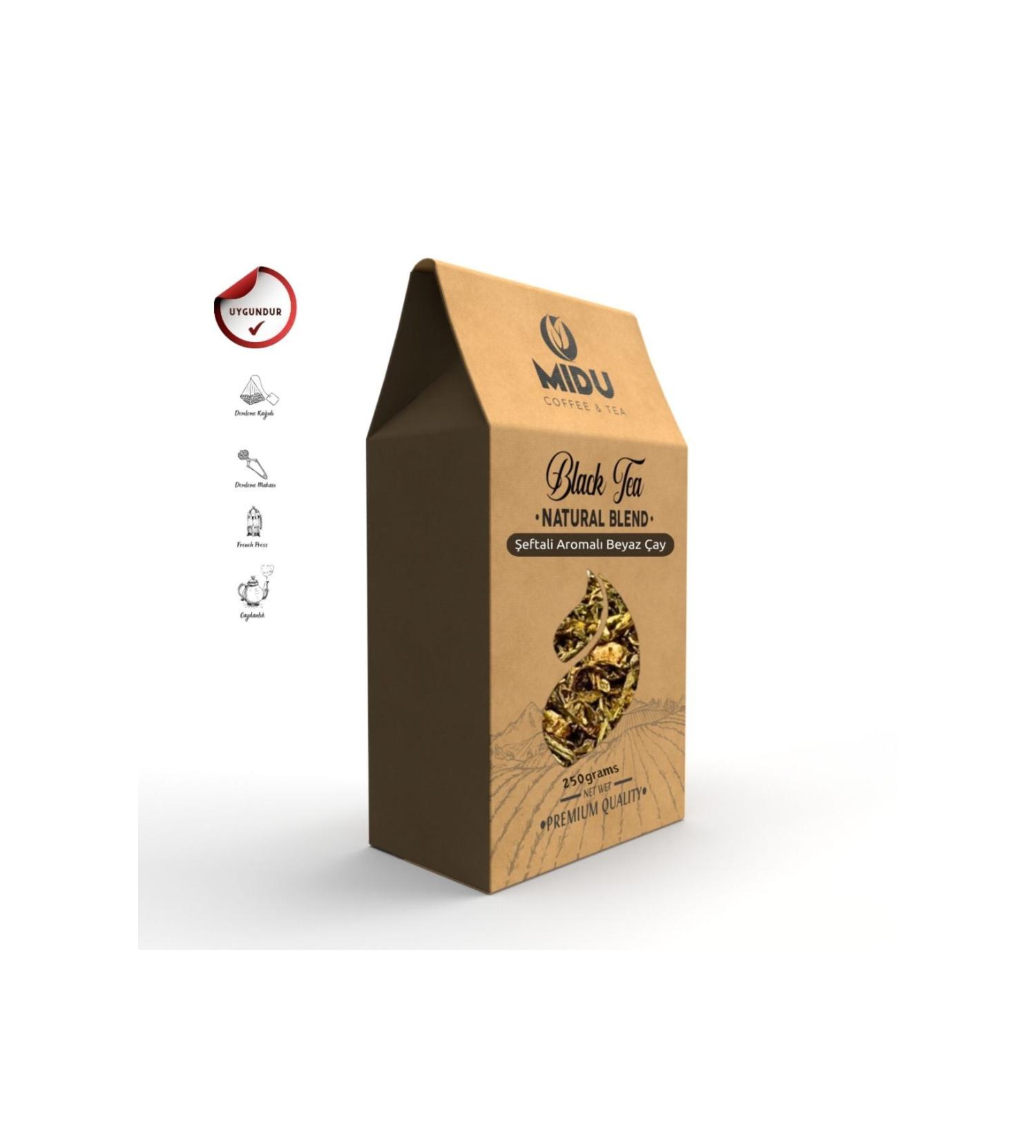 MIDU COFFEE & TEA WHITE TEA PEACH FLAVOURED 250 GR