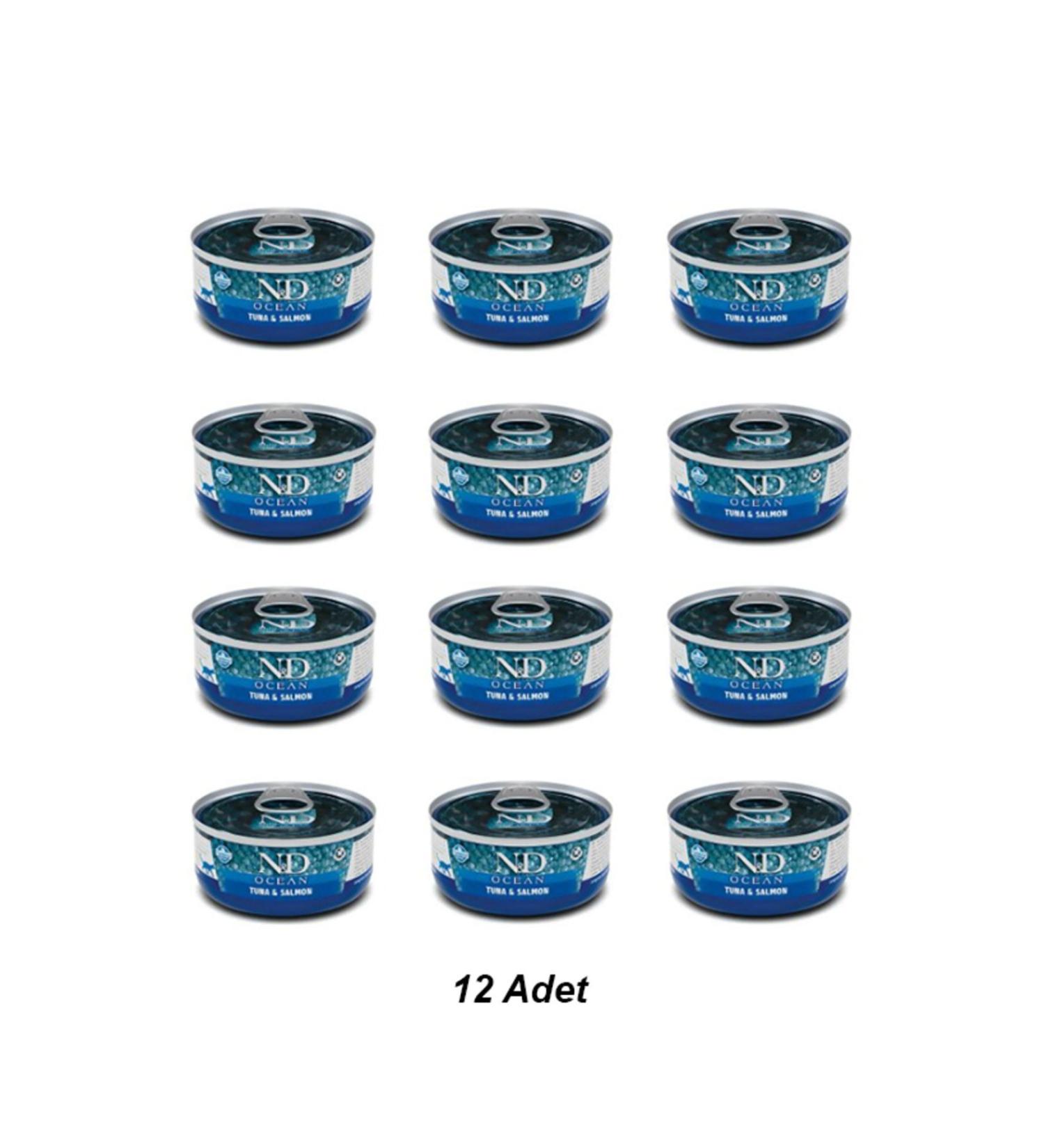 & D Ocean Tuna and Salmon Cat Canned Food 70 Gr *12 Pieces