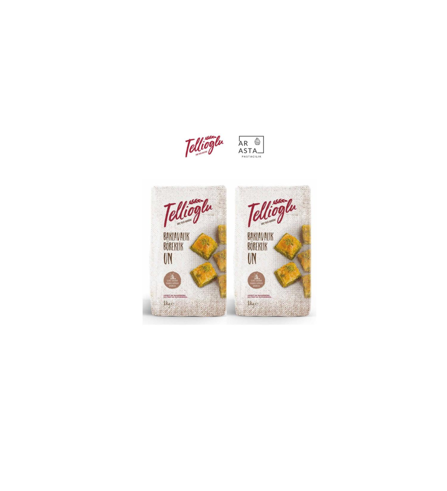 Tellio lu Baklava Pastry Flour 2 Piece Set 1 Kg X2