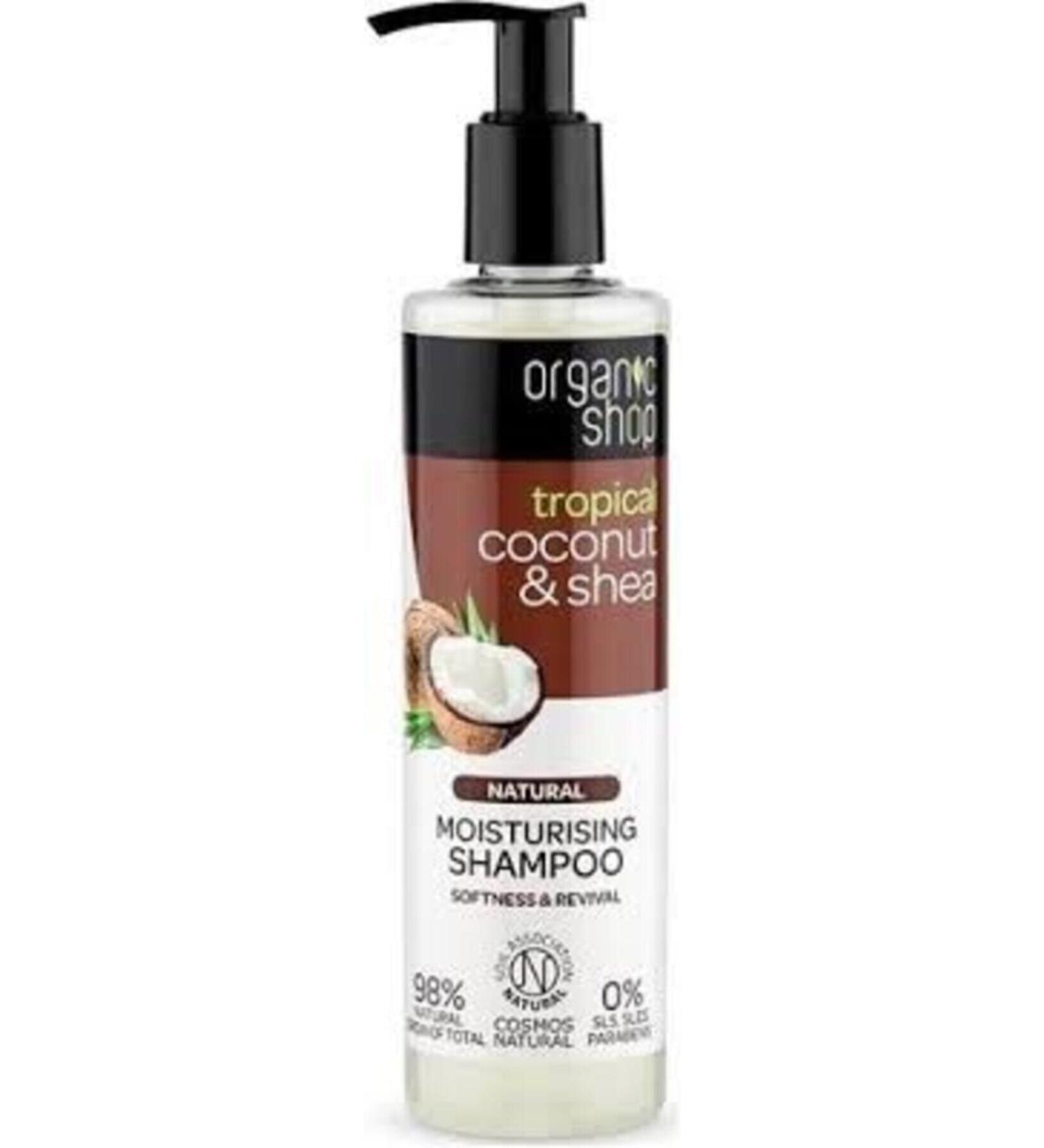 Biorganics Organic Shop Natural Shampoo with Coconut and Shea Oil 280 ml