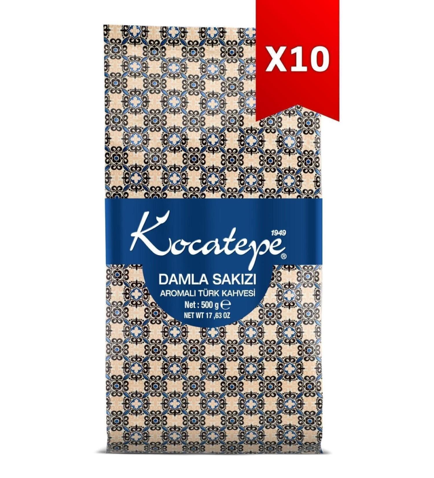 KOCATEPE KAHVE Turkish Coffee Mastic Flavored 10 X 500 Gr Foil
