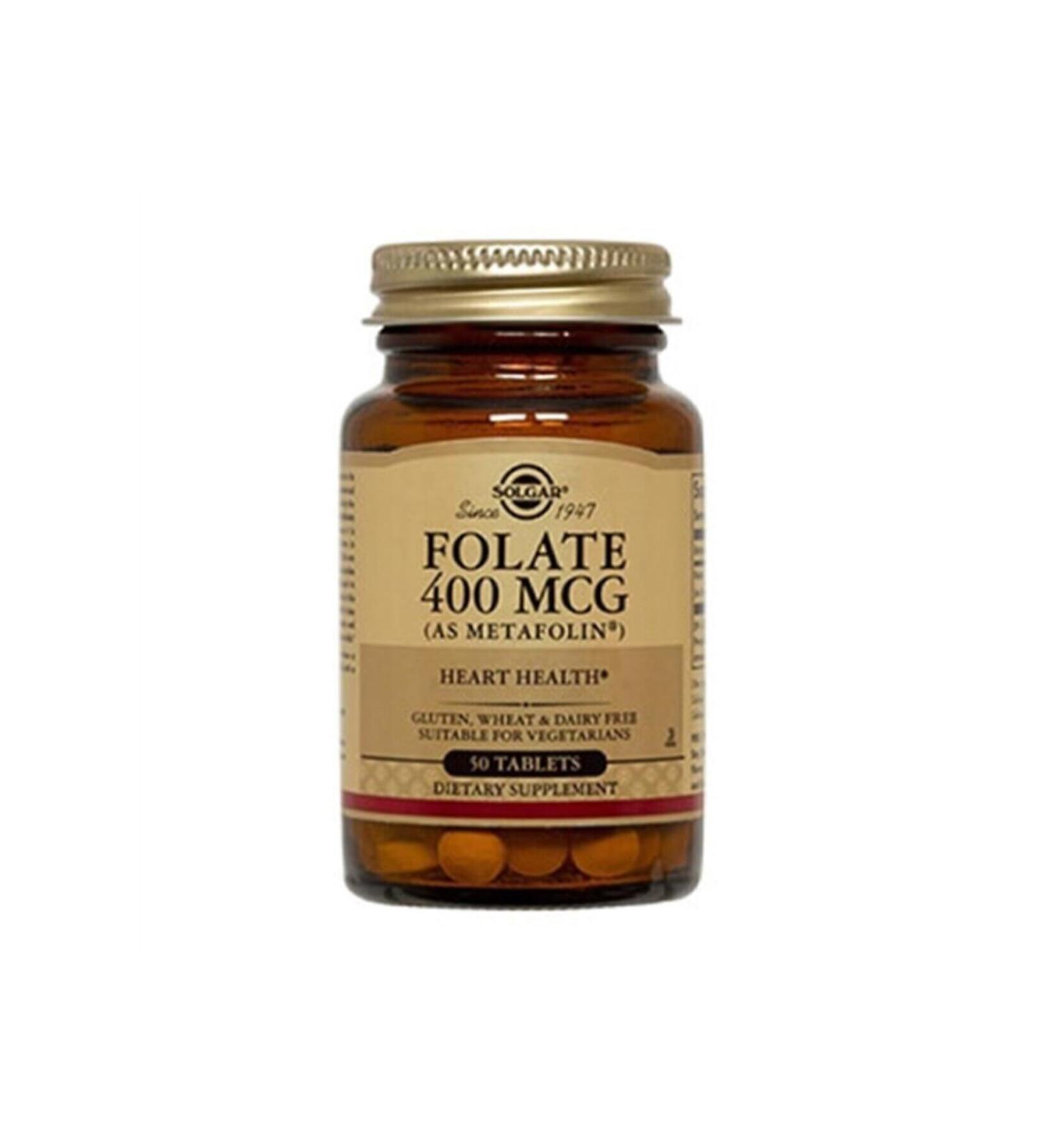 Solgar Folate As Metafolin 400 Mg 50 Tablets
