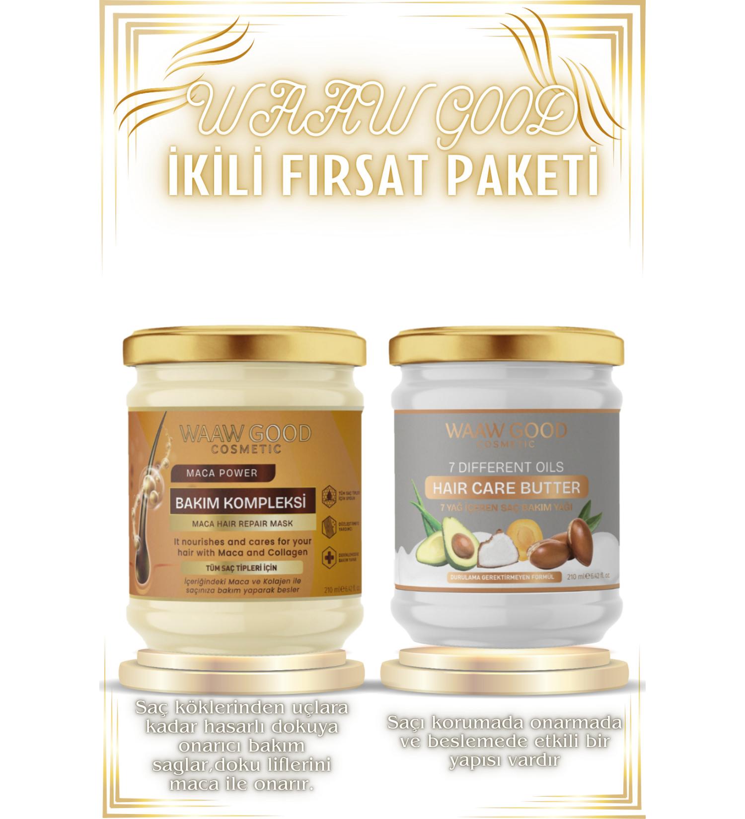 WAAW GOOD Maca (Matcha) 210Ml and 7 Oil Hair Mask 210 Ml Hair Care Set 2-Piece Opportunity Pack - Buy Online on GoSupps.com