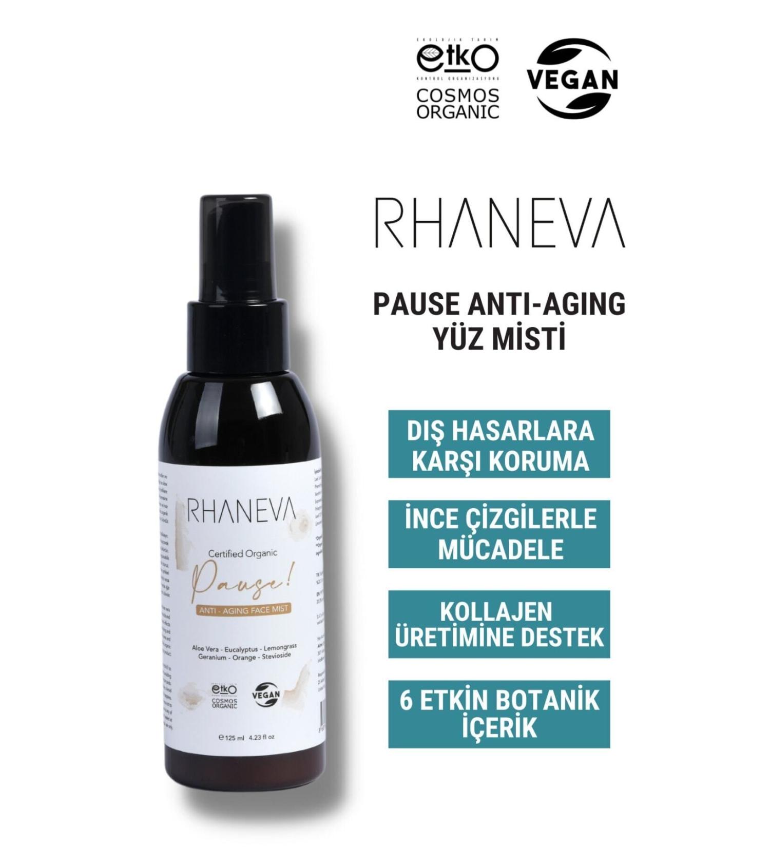 RHANEVA Pause Anti-aging Face Mist Organic and Vegan Certified 125 ml - Buy Online on GoSupps.com