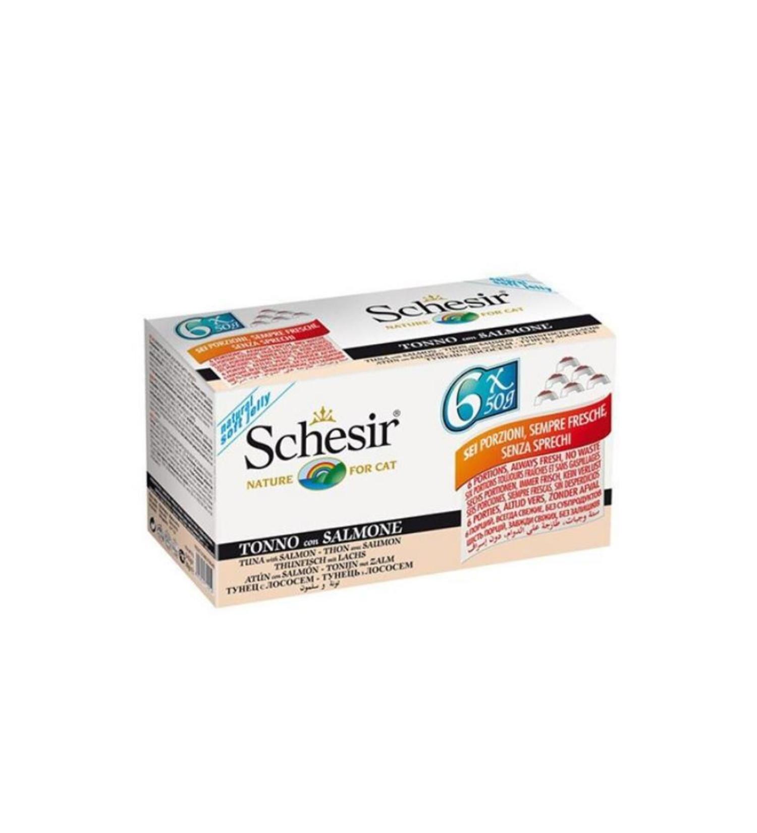 Schesir Multipack Salmon Cat Canned Food 50 gr X 6 Pieces