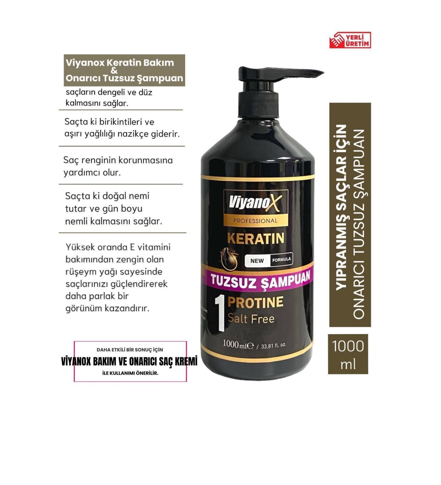 V YANOX Keratin Care and Repair Salt-Free Shampoo 1000 ml