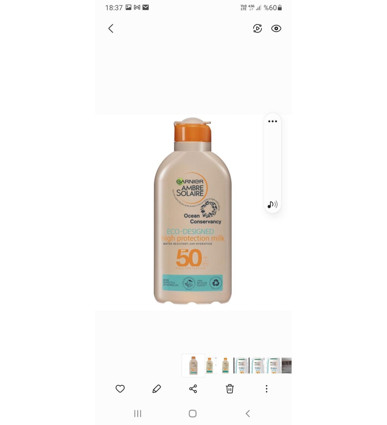 Garnier Ambre Solaire Ocean Protection Sunscreen SPF 50 - 200ml