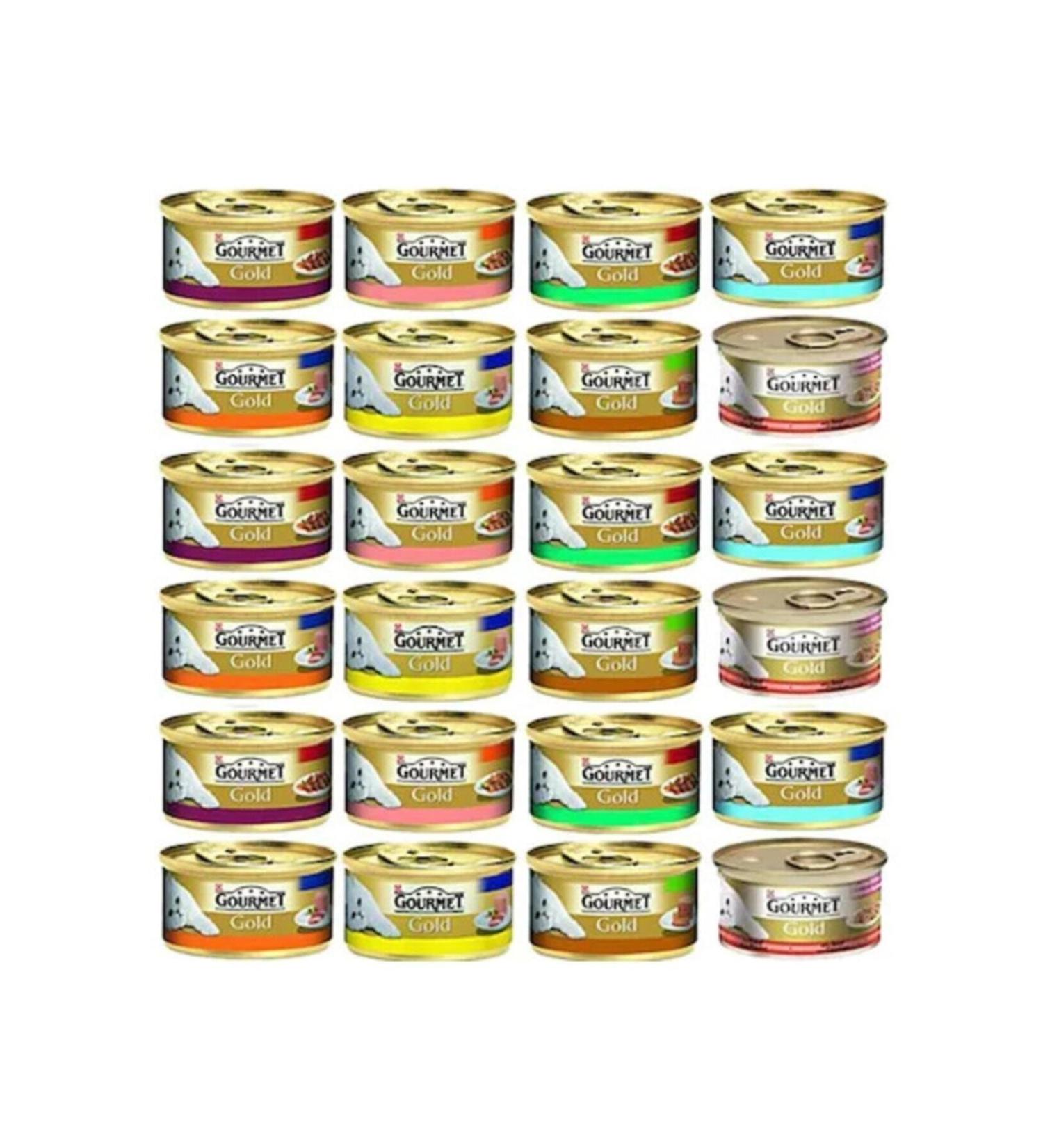 Gourmet Mixed Piece Meat Cat Food 85 gr X 24 Pieces