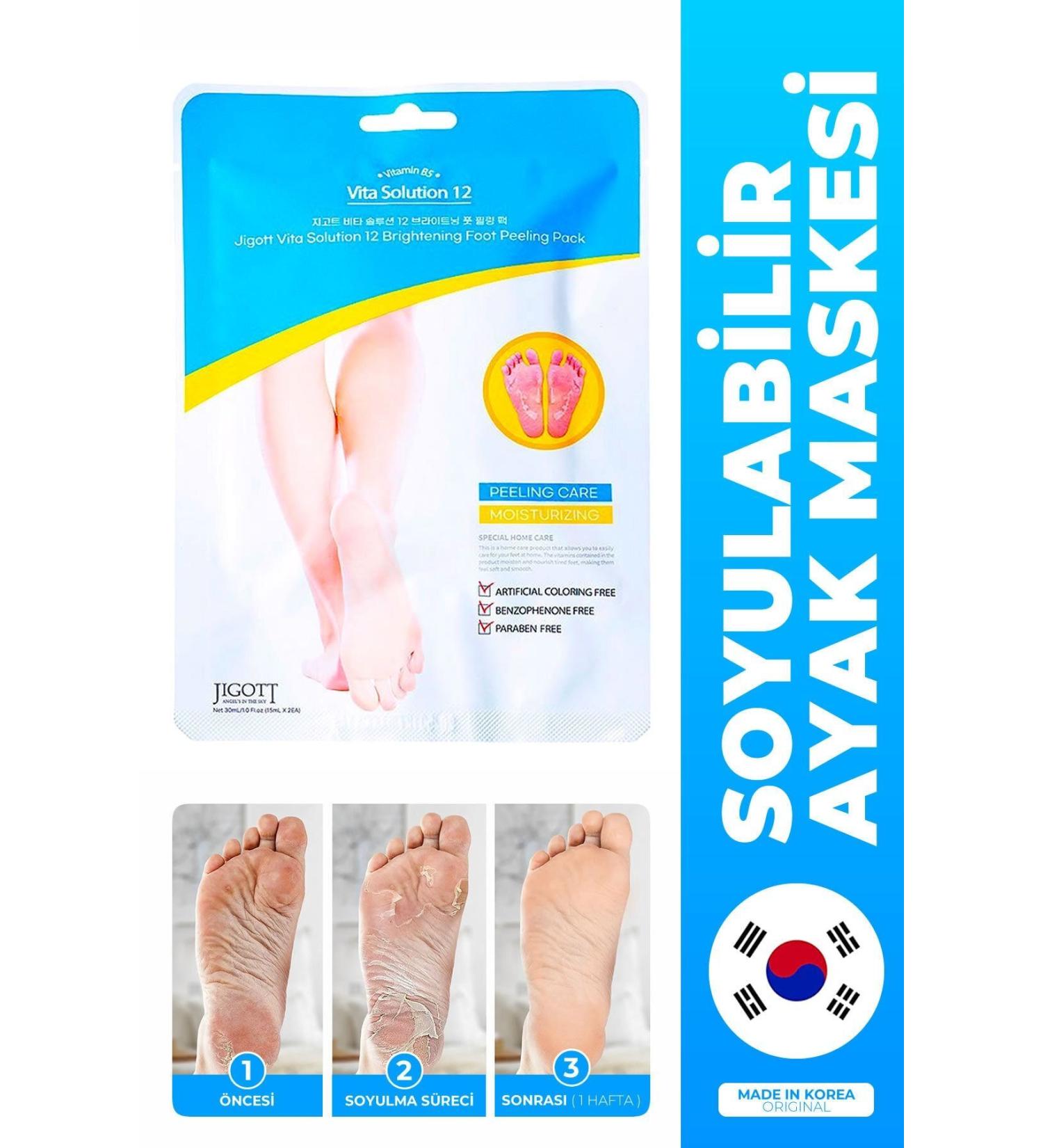 Jigott Gentle and Effective Peel-Off Foot Peeling Mask with Vitamin B5 for Dead Skin and Cracks - Buy Online on GoSupps.com