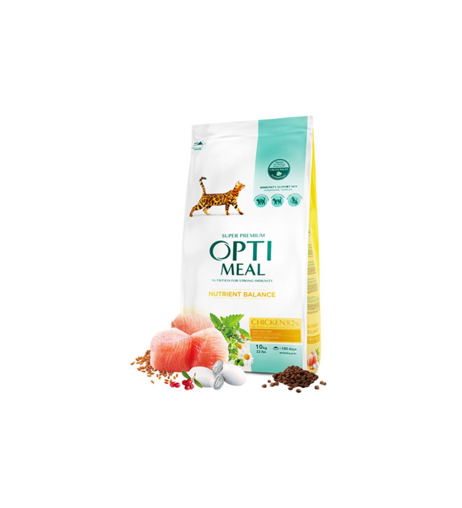 OptiMeal Super Premium Chicken Adult Cat Food 10 Kg