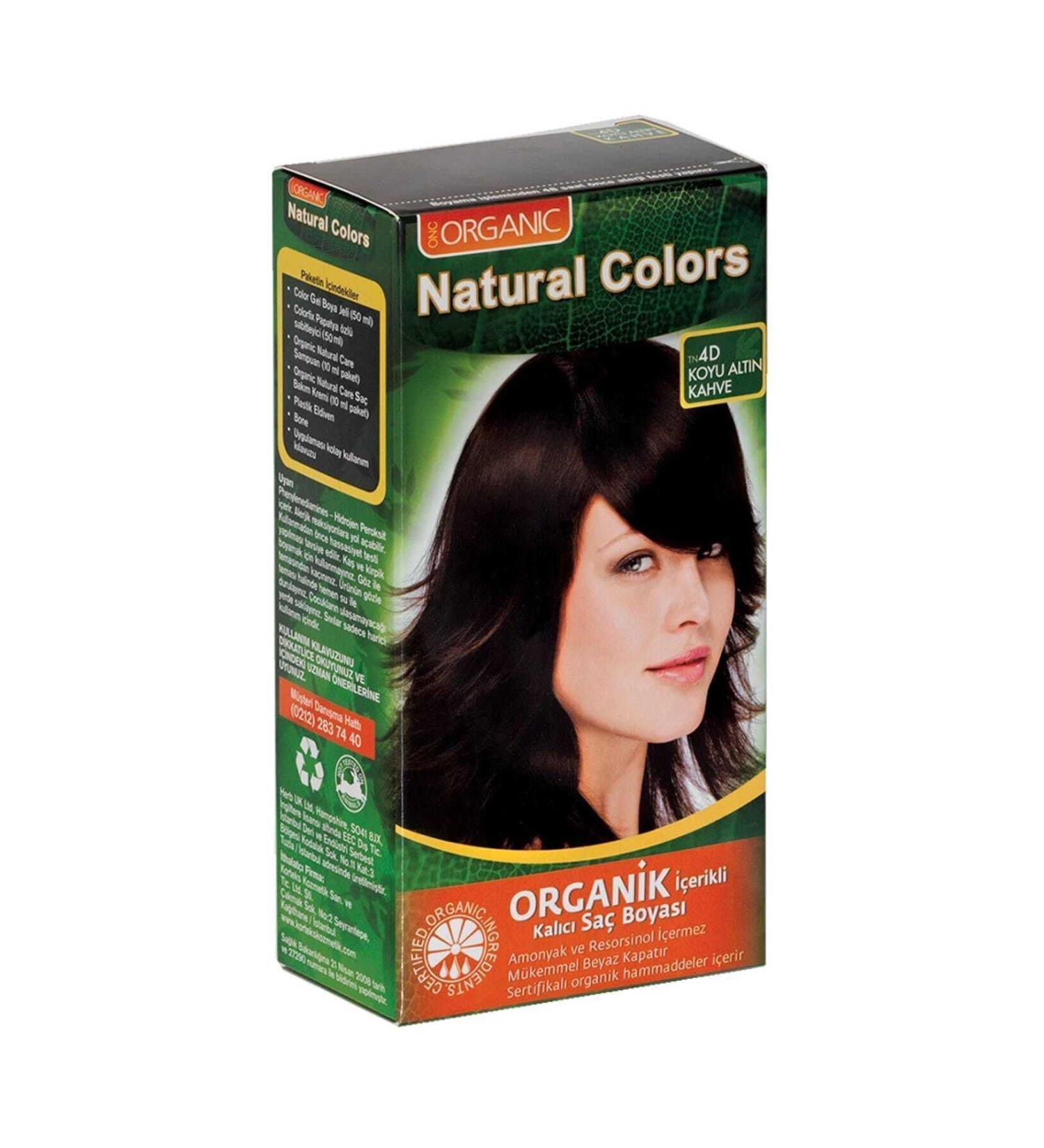 Organic Natural Colors Dark Golden Brown Organic Hair Dye 4d 8681085503048