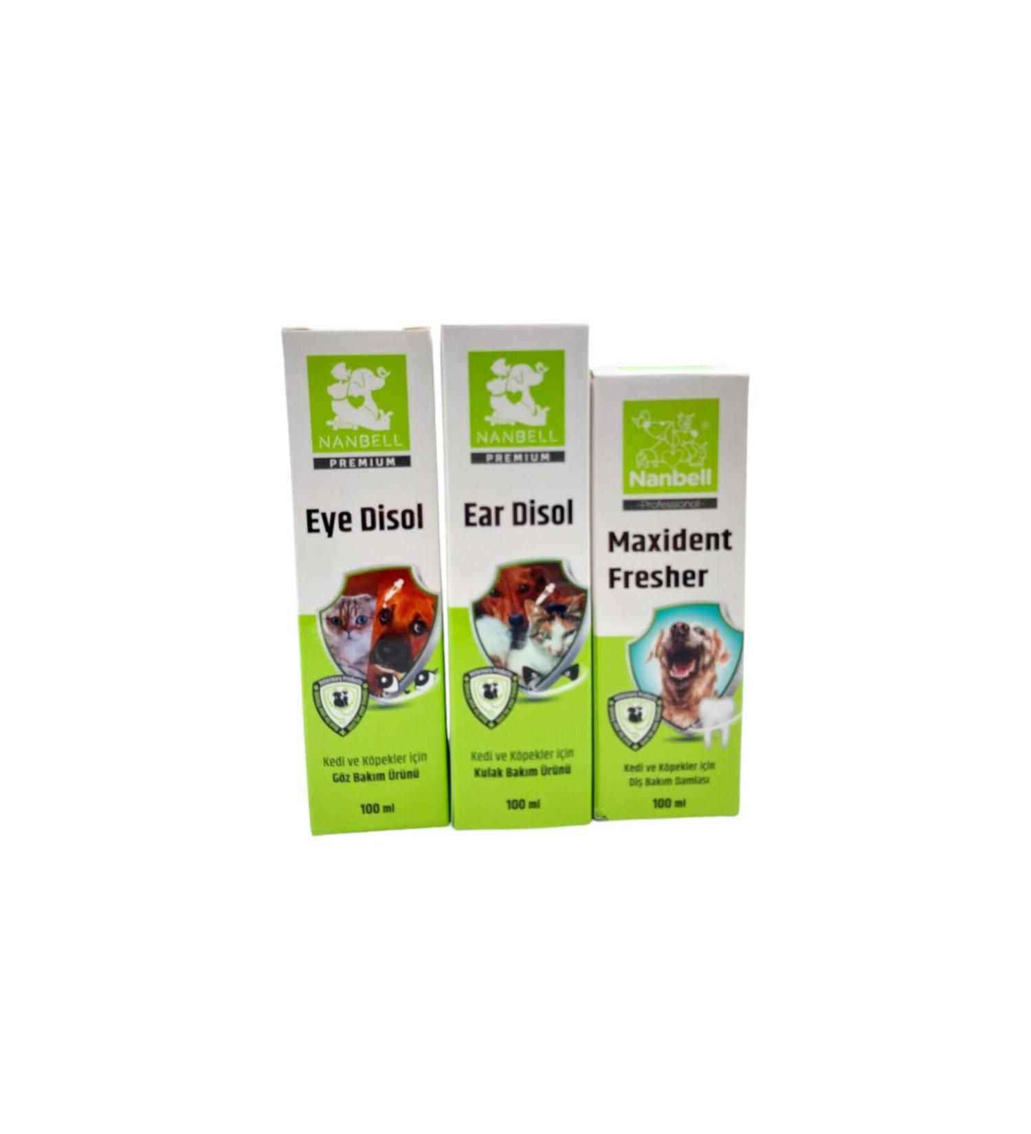 Nanbell DOGS EYE MOUTH AND EAR HEALTH PACKAGE SET OF 3