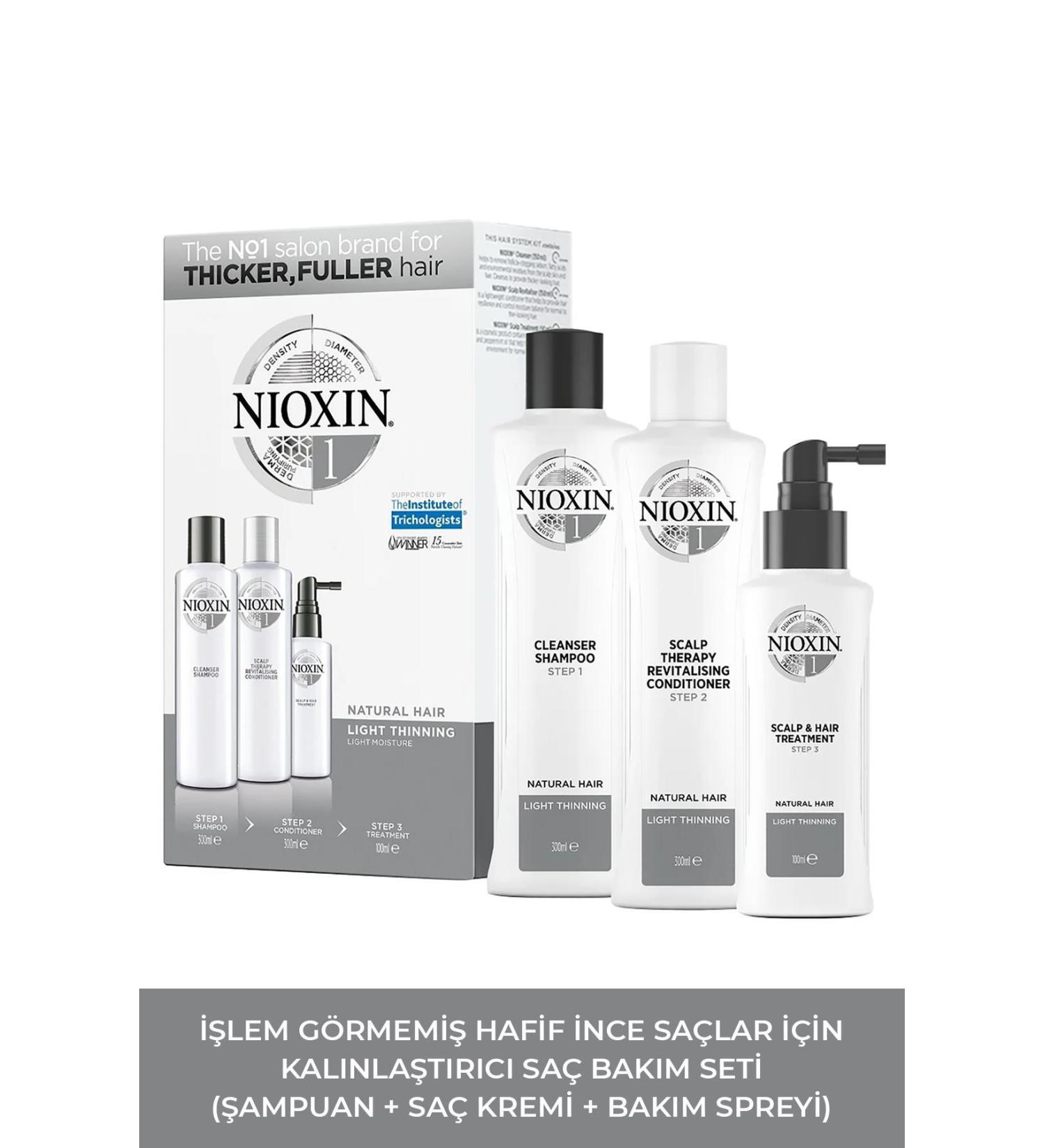 Nioxin System Kit 1 - Thickening Treatment for Untreated Lightly Fine Hair