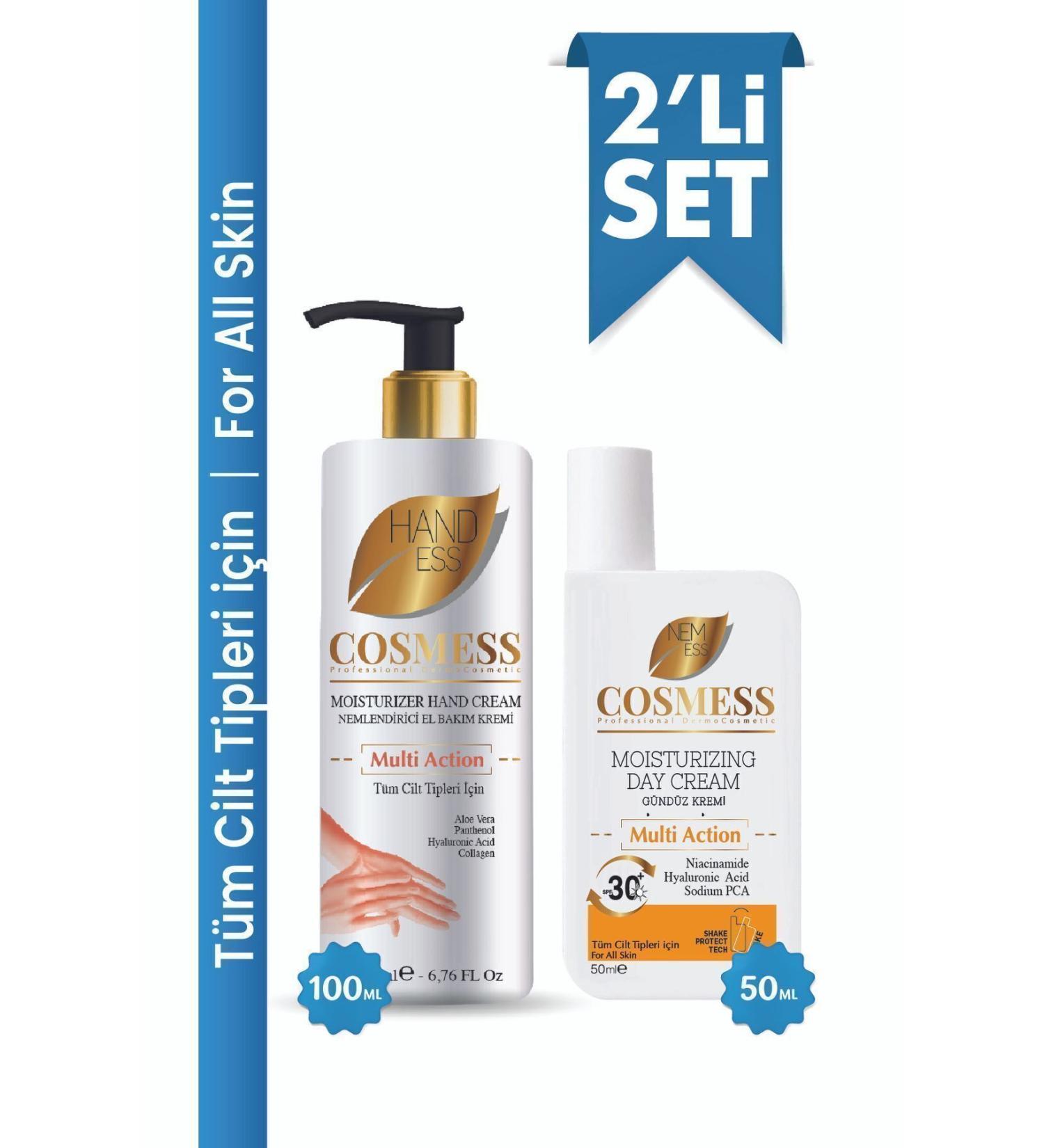 Cosmess Moisturizing Hand Care Cream & Face Moisturizer Smart Pigment Day Cream 50 ml