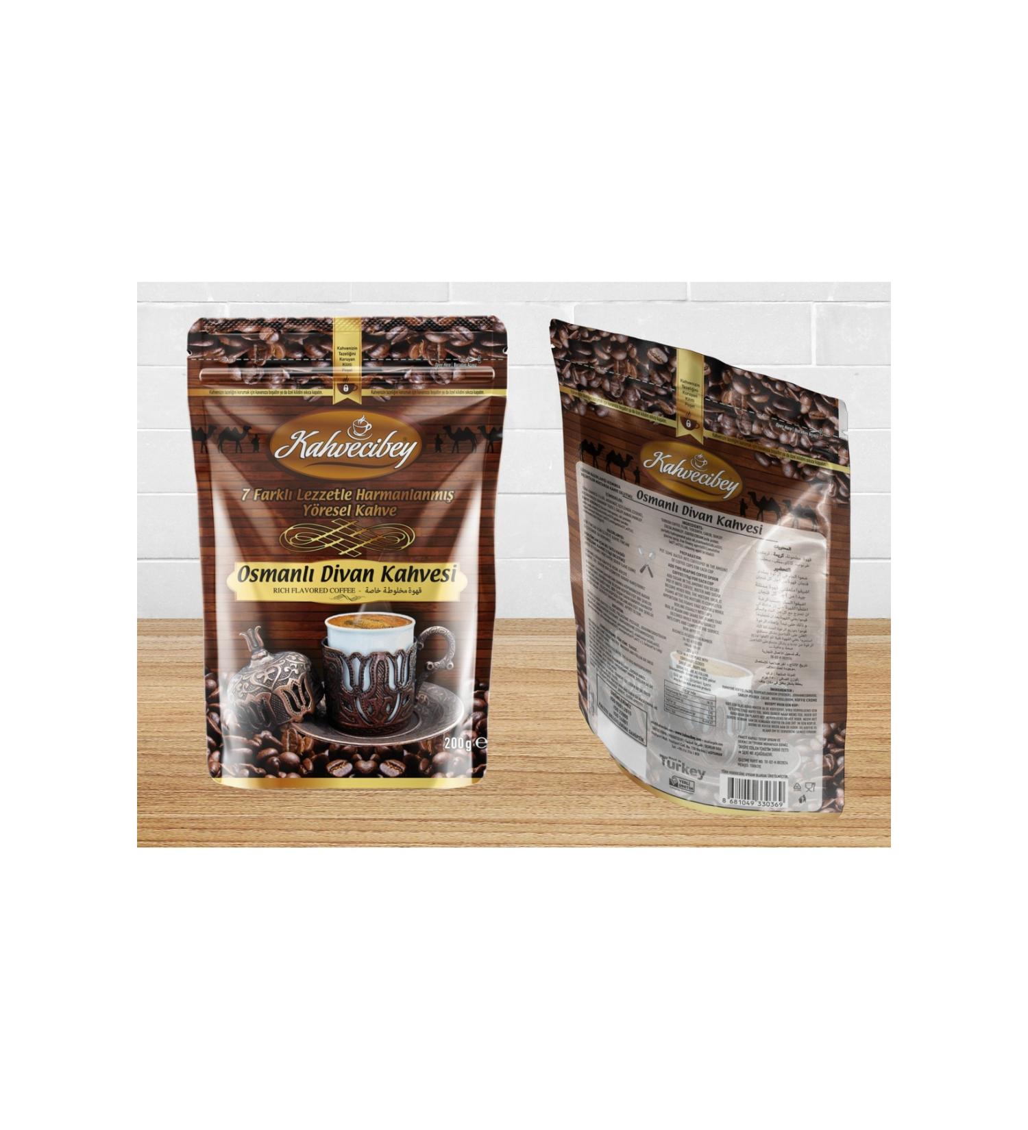 Kahvecibey Local Traditional Ottoman Divan Dibek Coffee Coffee 200 gr x 6 Pieces