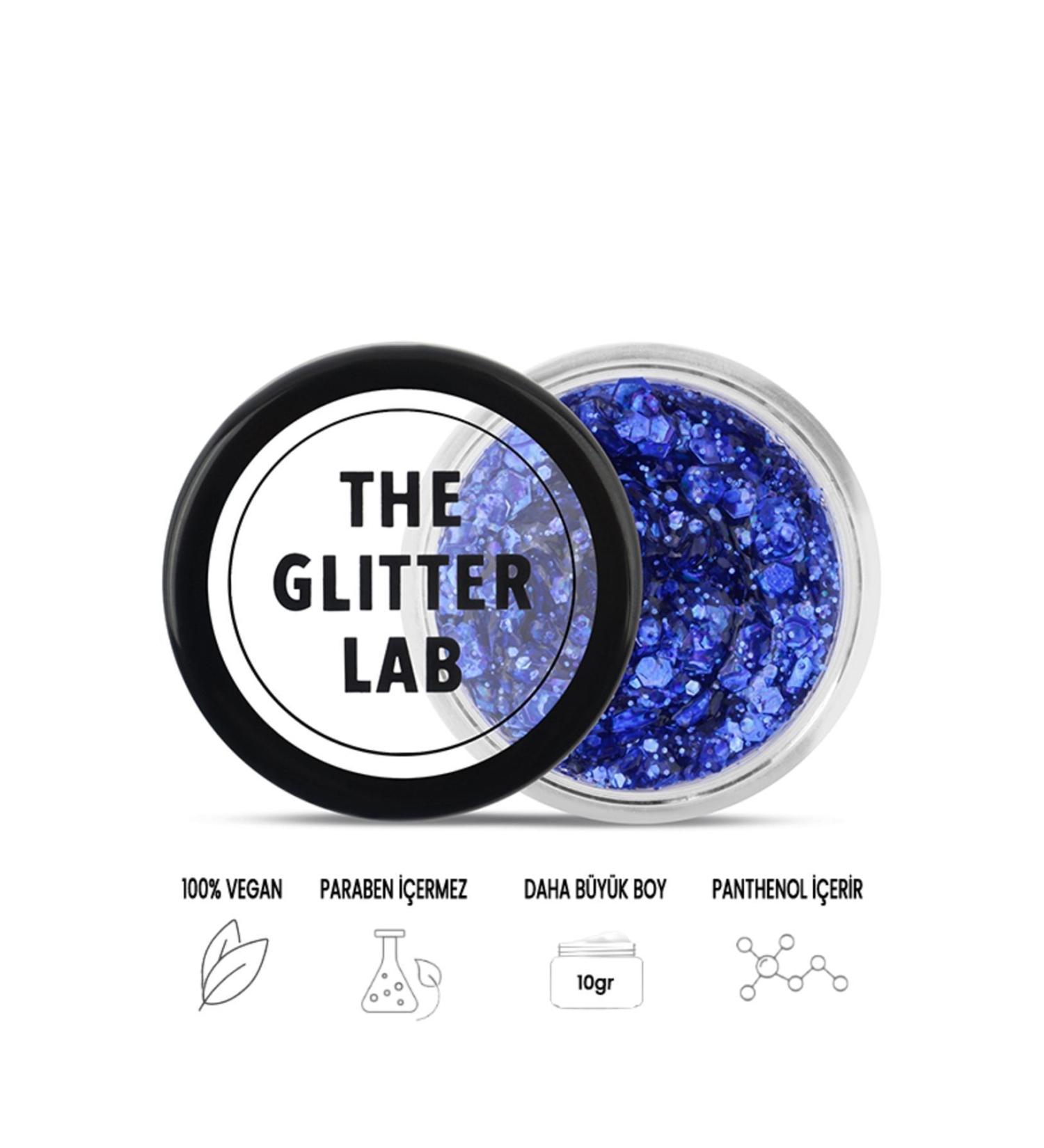 The Glitter Lab Gel Form Shiny Glitter - Midnight Blue - Buy Online on GoSupps.com