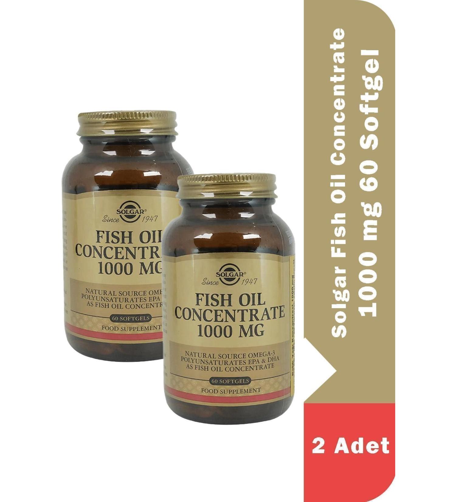 Solgar Fish Oil Concentrate 1000 Mg 60 Softgel 2 Pieces - Buy Online on GoSupps.com
