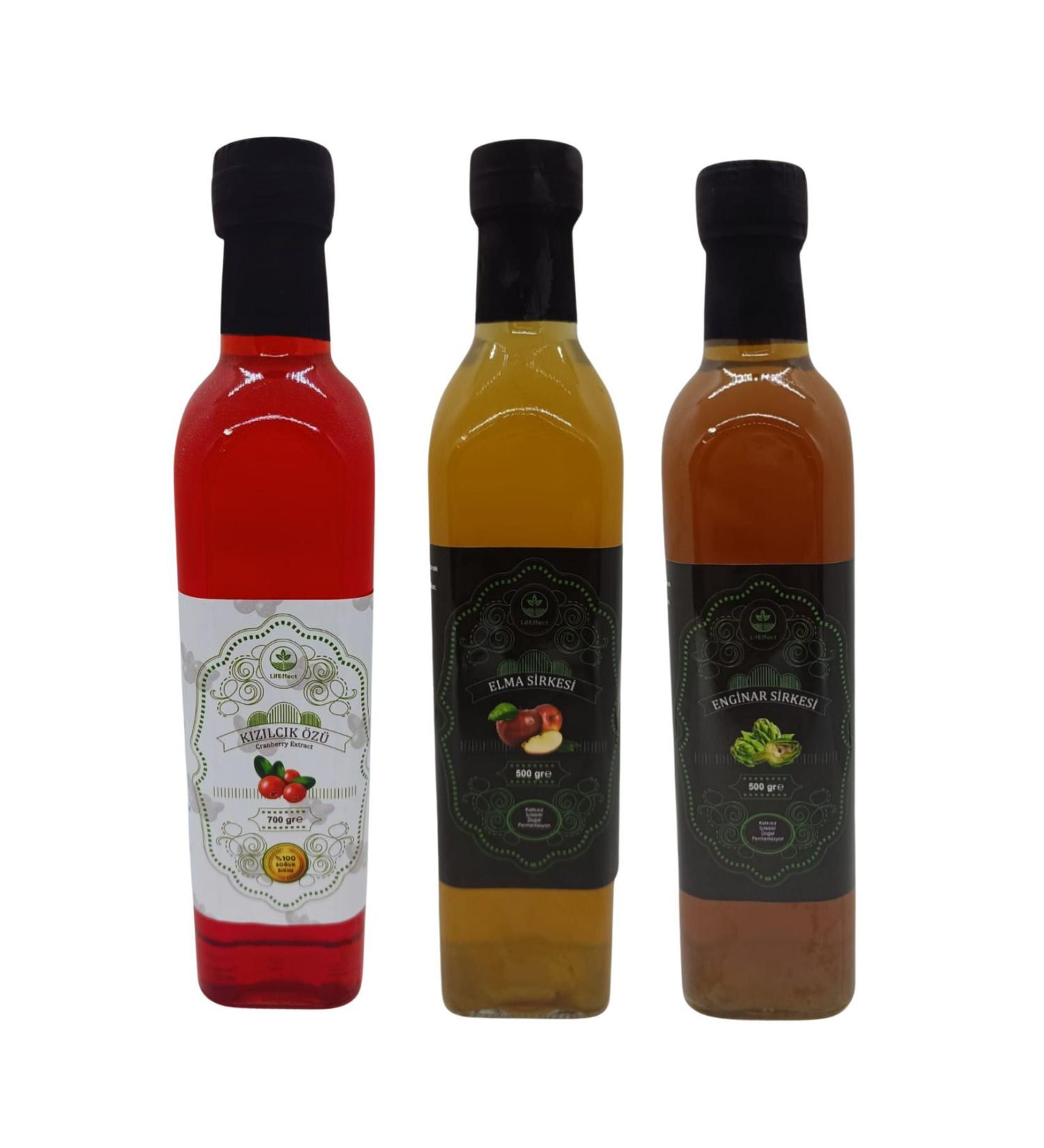 LifEffect CRUNCHY EXTRACT 700 GRAM & APPLE VINEGAR 500 ML & ARTICHOKE VINEGAR 500 ML - Buy Online on GoSupps.com