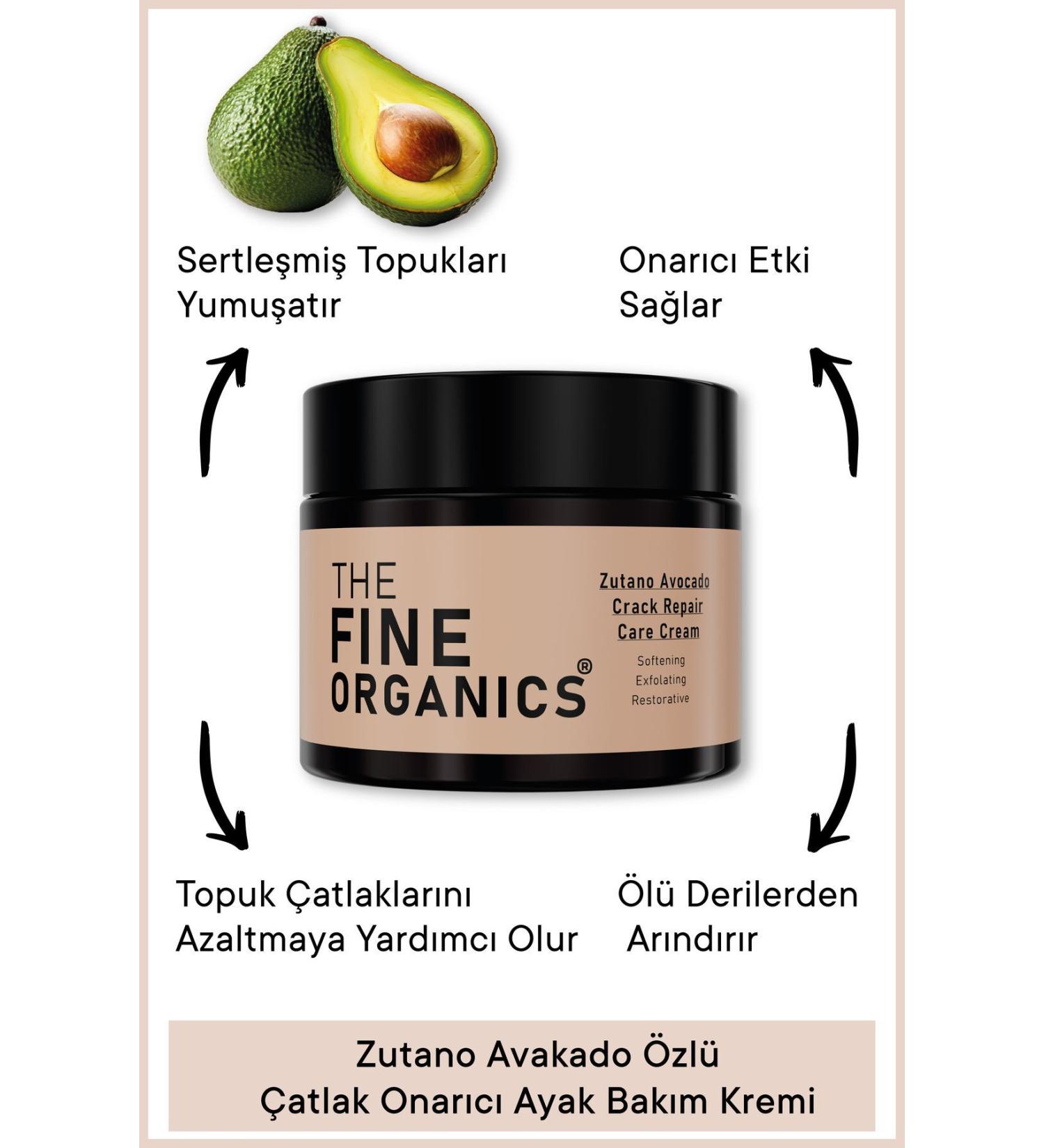 THE FINE ORGANICS Foot and Heel Crack Cream Nourishing Repairing Zutana Avocado Extract 100ml - Buy Online on GoSupps.com