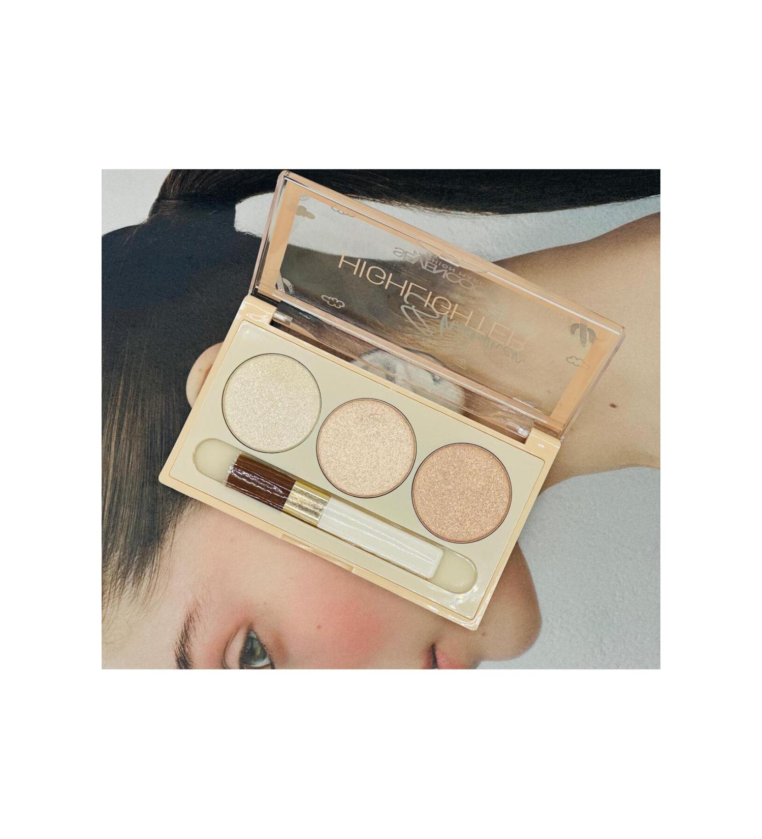 sevencool 3-Piece Highlighter Palette