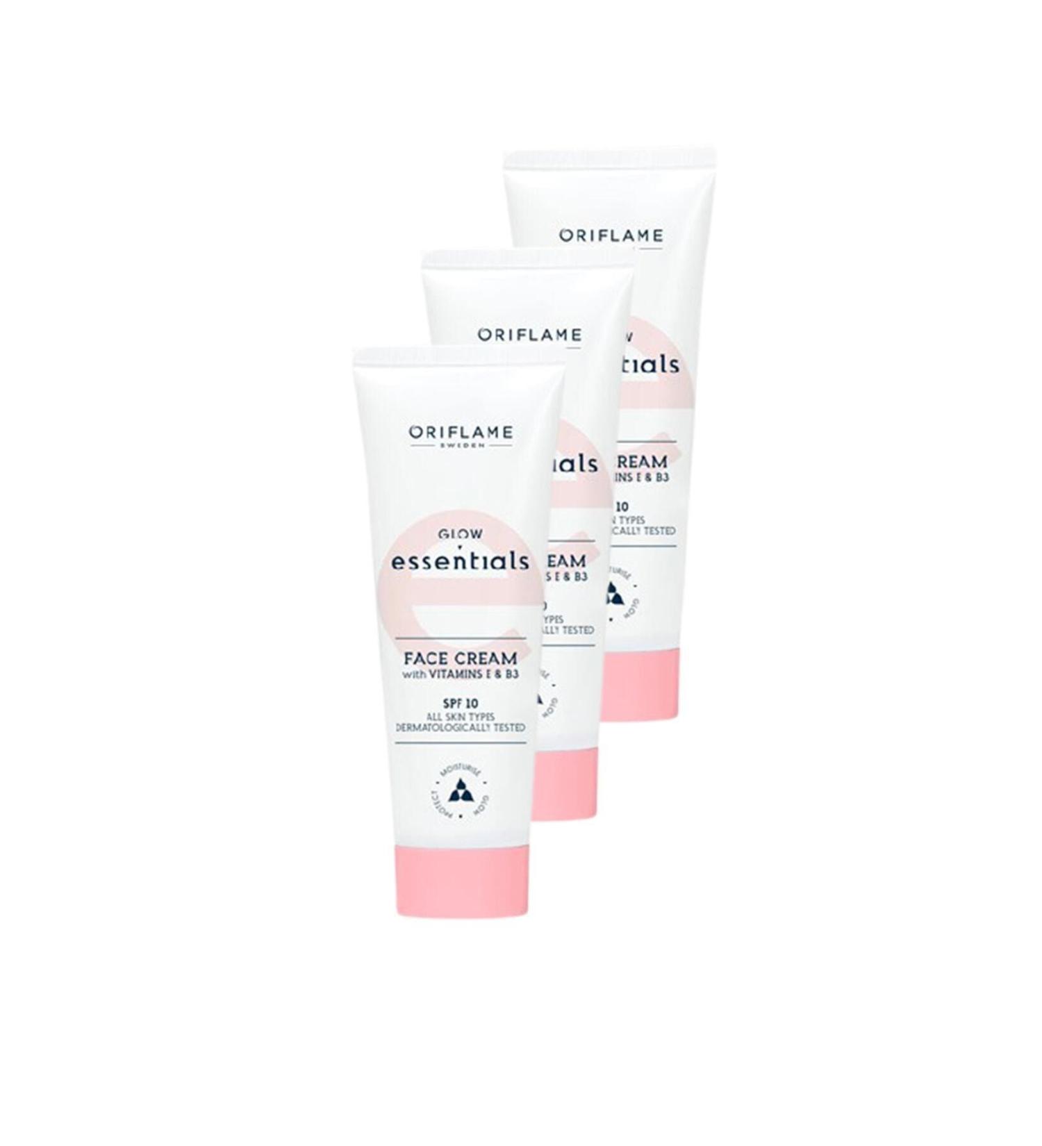Oriflame Glow Essentials E & B3 Vitamin Face Cream Set of 3 - Buy Online on GoSupps.com