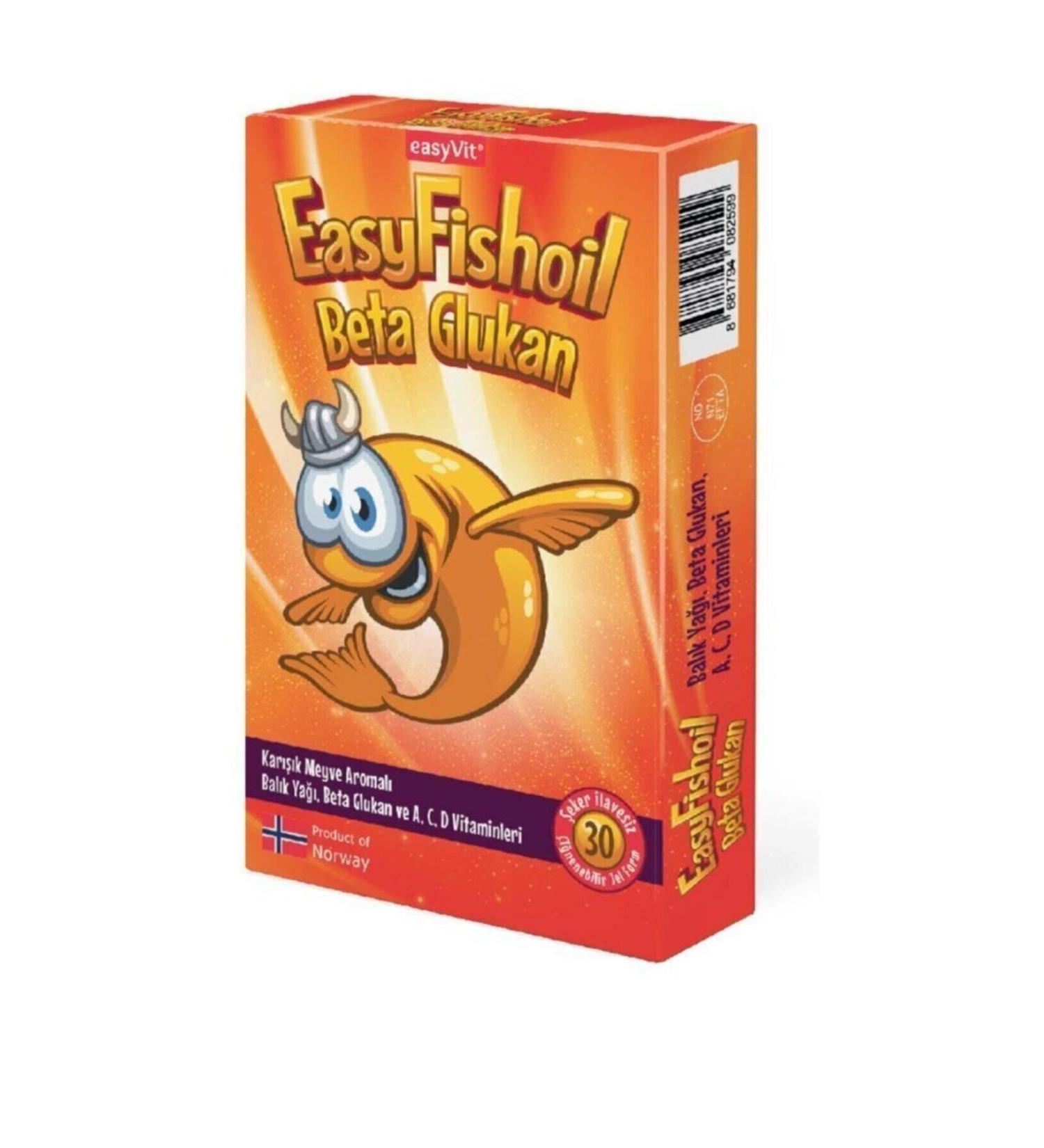 Easy Fish Oil Beta Glucan Chewable 30 Gel Form