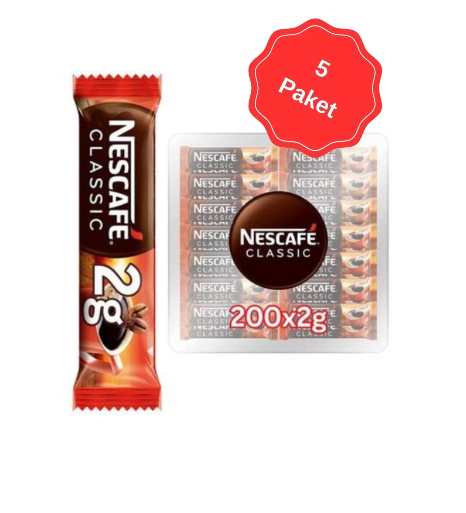Nescafe Classic Instant Coffee (2GR X200LU) X 5 Packs