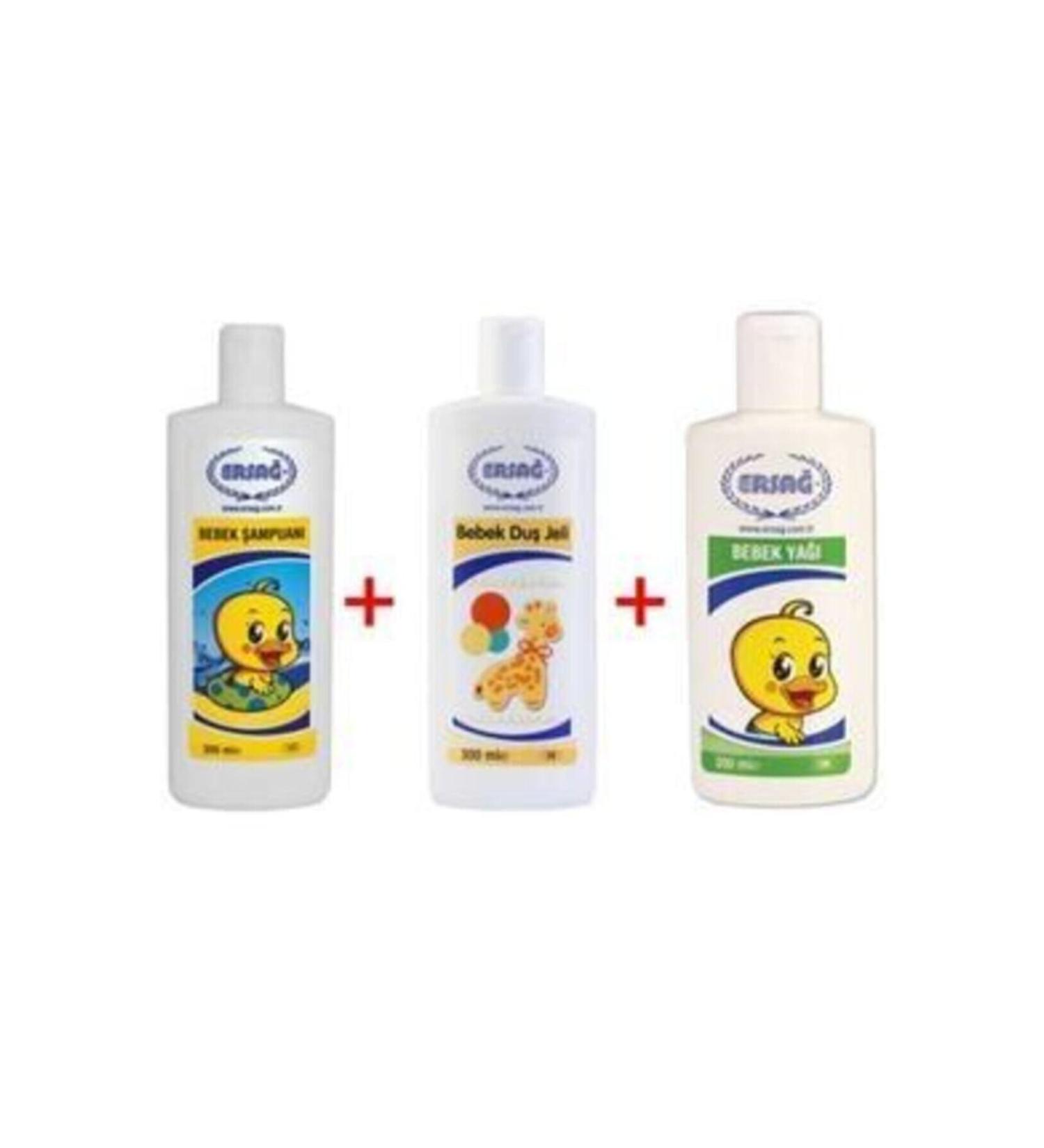 Ersa Baby Shampoo 300ml * Shower Gel 300ml * Baby Oil 200ml