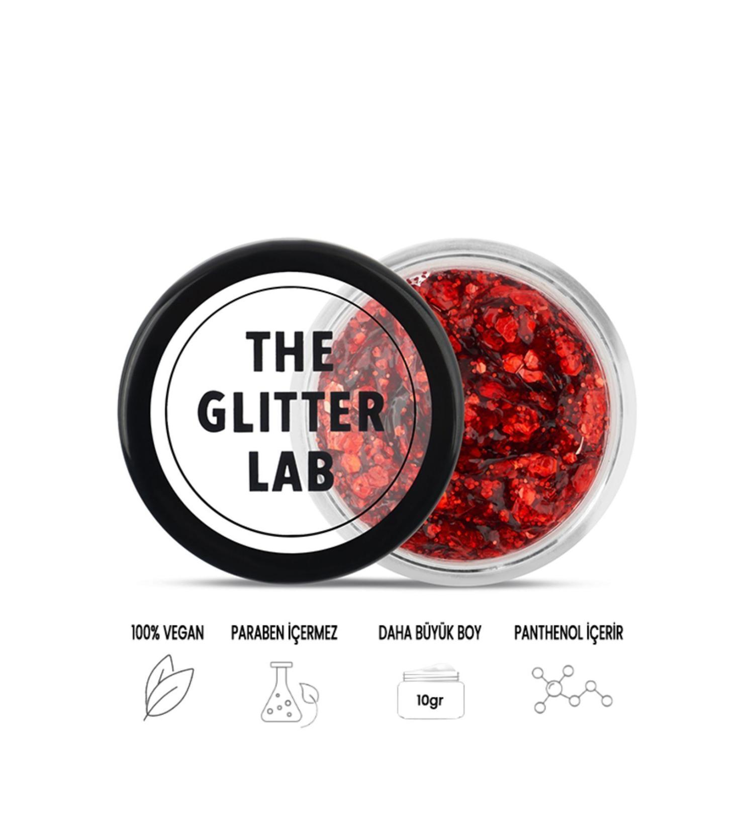 The Glitter Lab Gel Form Shiny Glitter Red Velvet - Buy Online on GoSupps.com