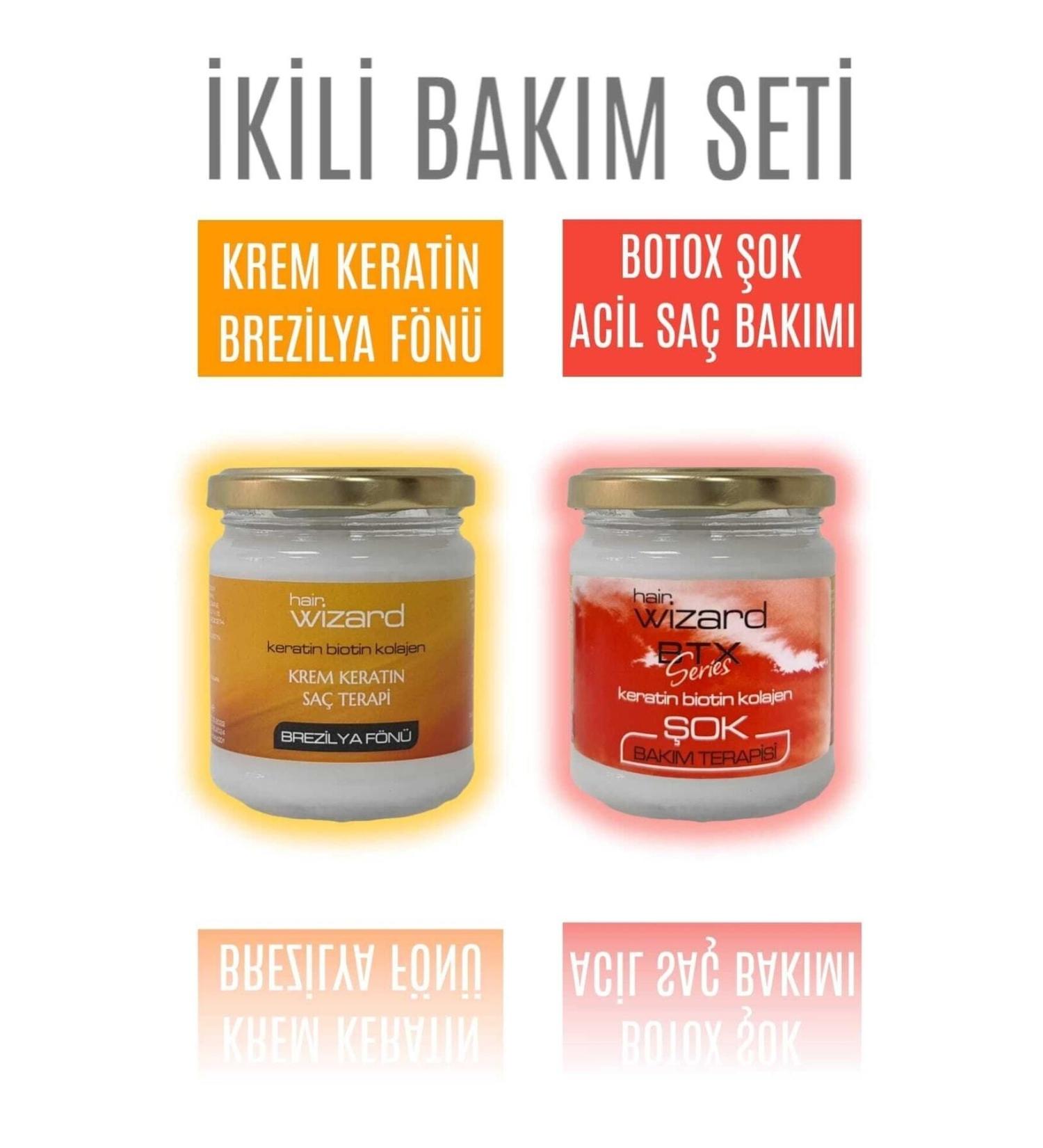 HAIR WIZARD Cream Keratin Therapy Brazilian Blow Dry / Botox Emergency Hair Care Shock Therapy / 2 in 1 - Buy Online on GoSupps.com