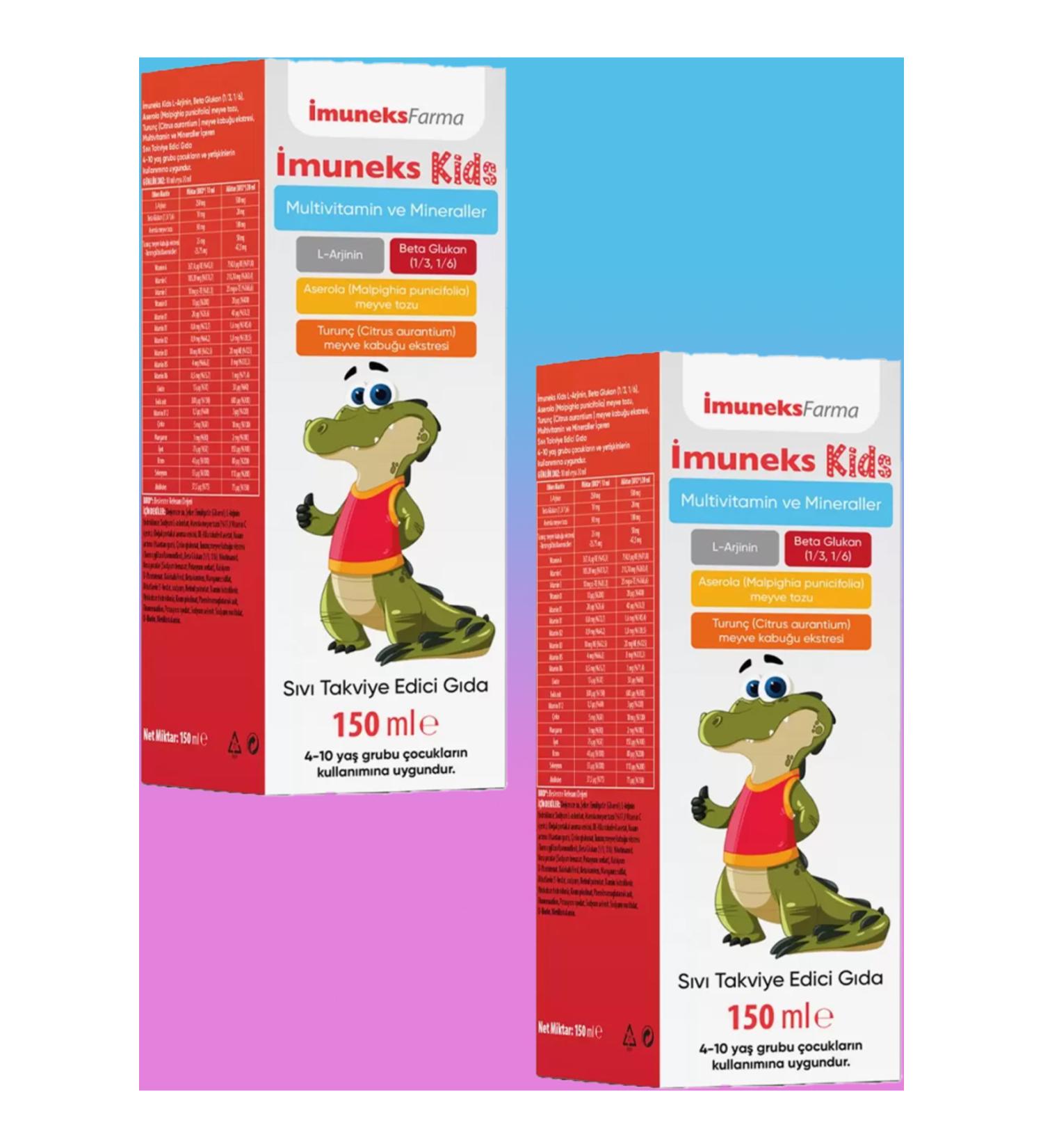 Imuneks Imuneks Kids Multivitamin and Minerals Supplementary Food 150 ml X2