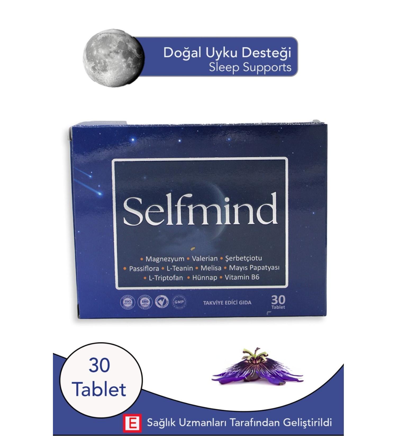 Selfmind Food Supplement Containing Passiflora L-theanine Magnesium Melissa Chamomile for Restful Sleep - Buy Online on GoSupps.com