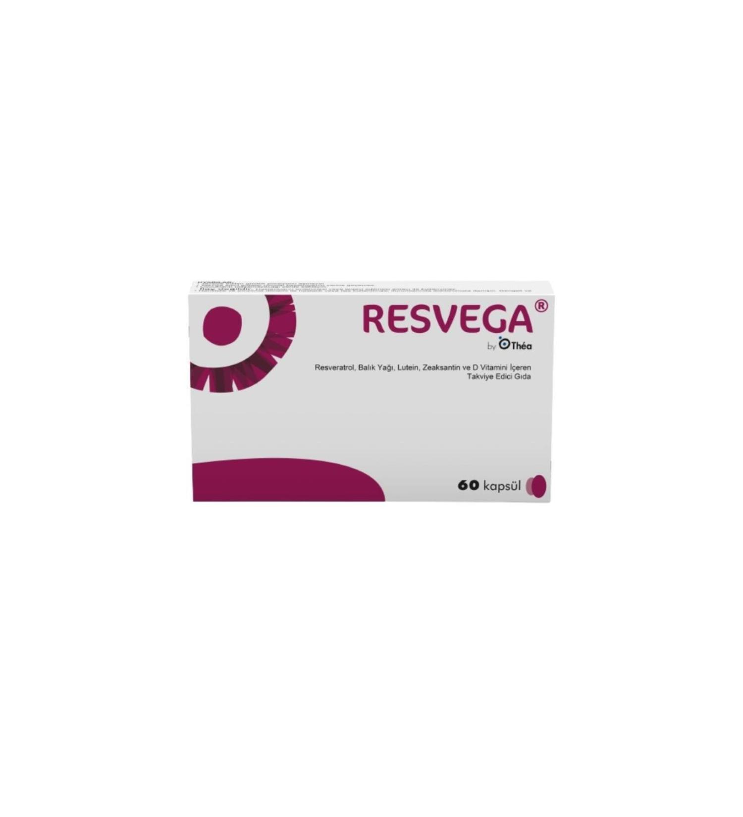 Thea Resvega Resveratrol Fish Oil Vitamins and Minerals Supplementary Food 60 Capsules