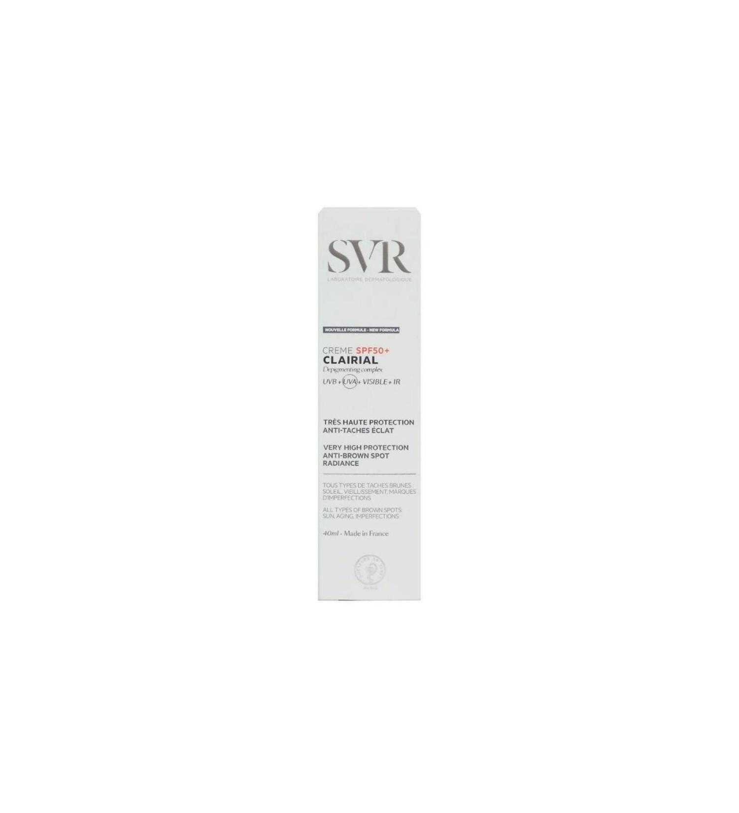 SVR Clairal Creme Spf50+ Anti-Spot Sunscreen Cream 40ml